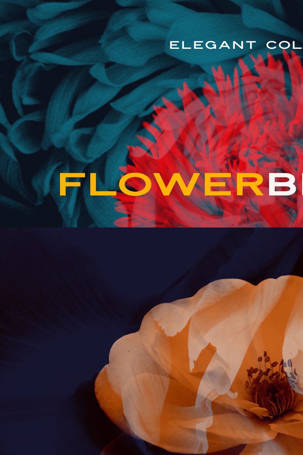 Elegant Flower Photoshop Brushes pinterest preview image.