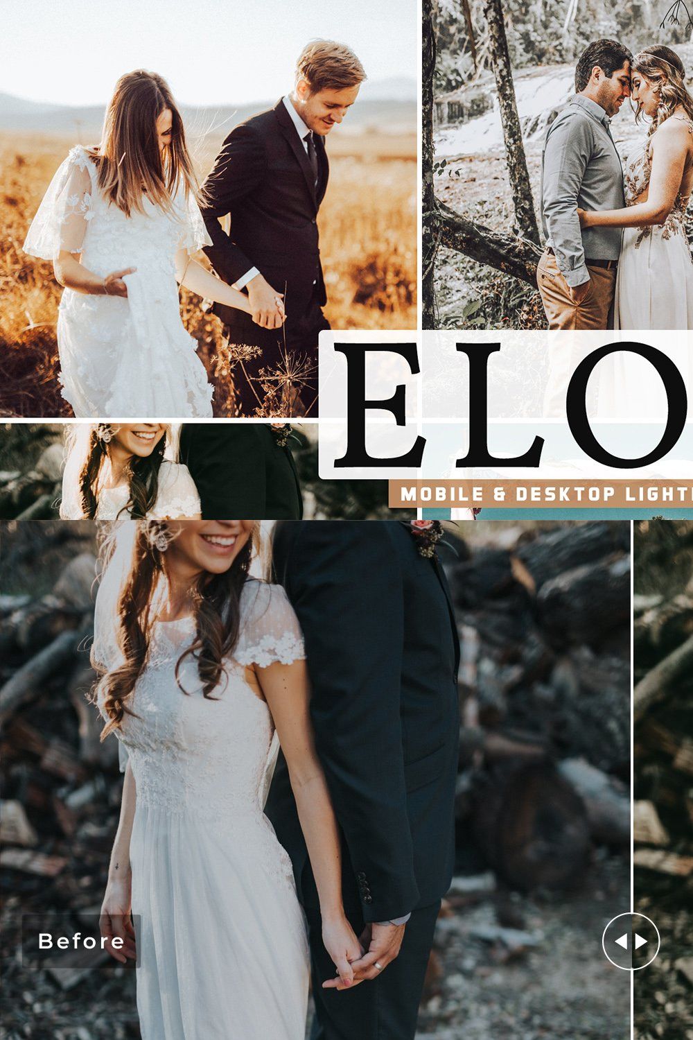 Elope Pro Lightroom Presets pinterest preview image.