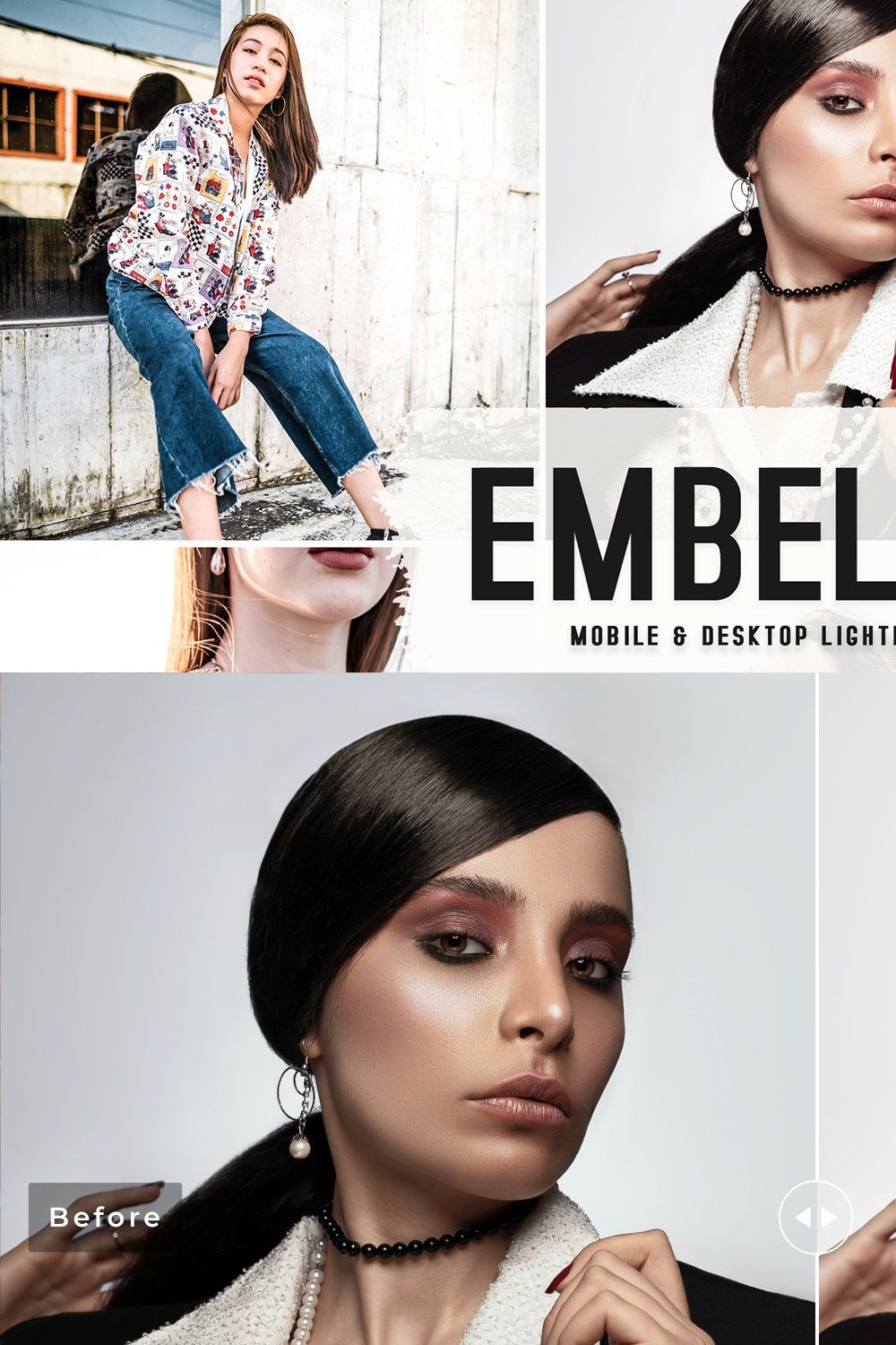 Embellish Pro Lightroom Presets pinterest preview image.