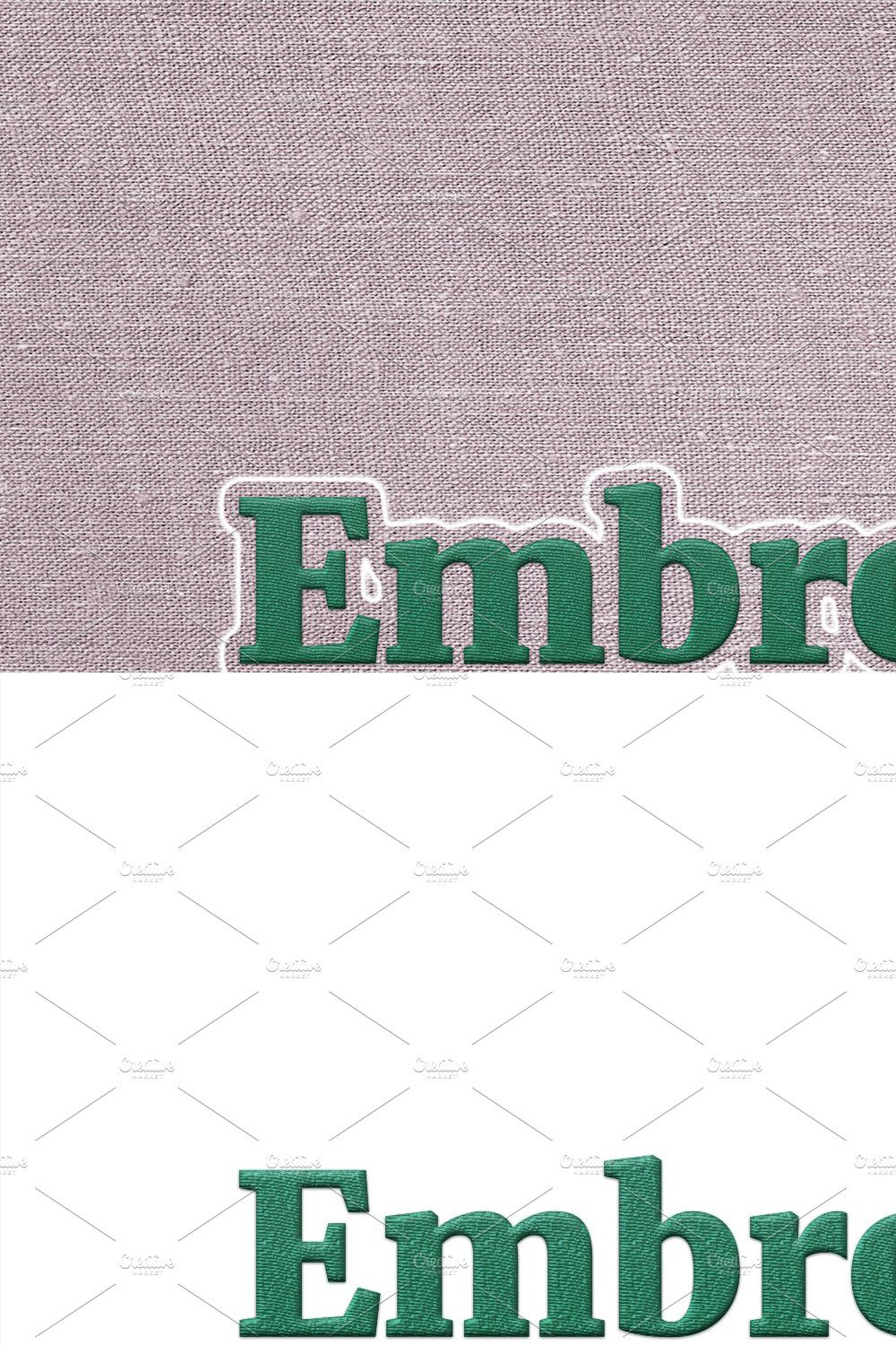 Embroidery Text Effect & Layer Style pinterest preview image.