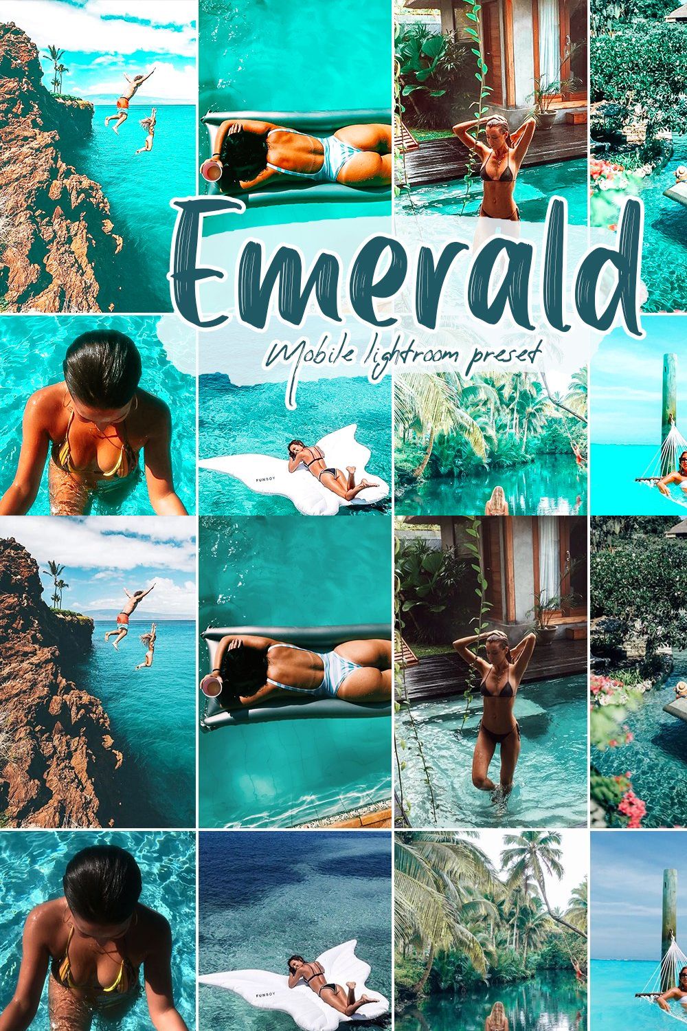 Emerald Lightroom Presets pinterest preview image.