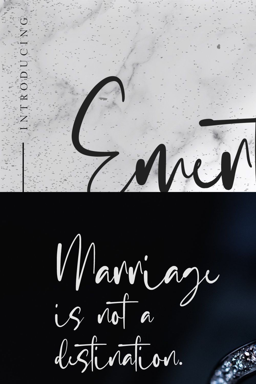 Emerthon - Modern Handwritten Font pinterest preview image.