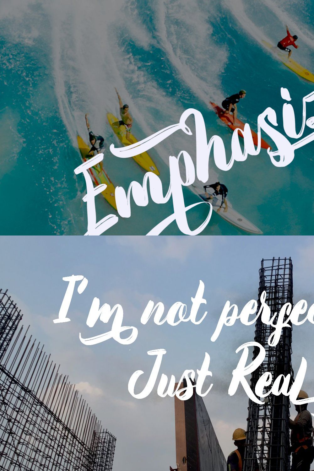 Emphasize hand brush script pinterest preview image.