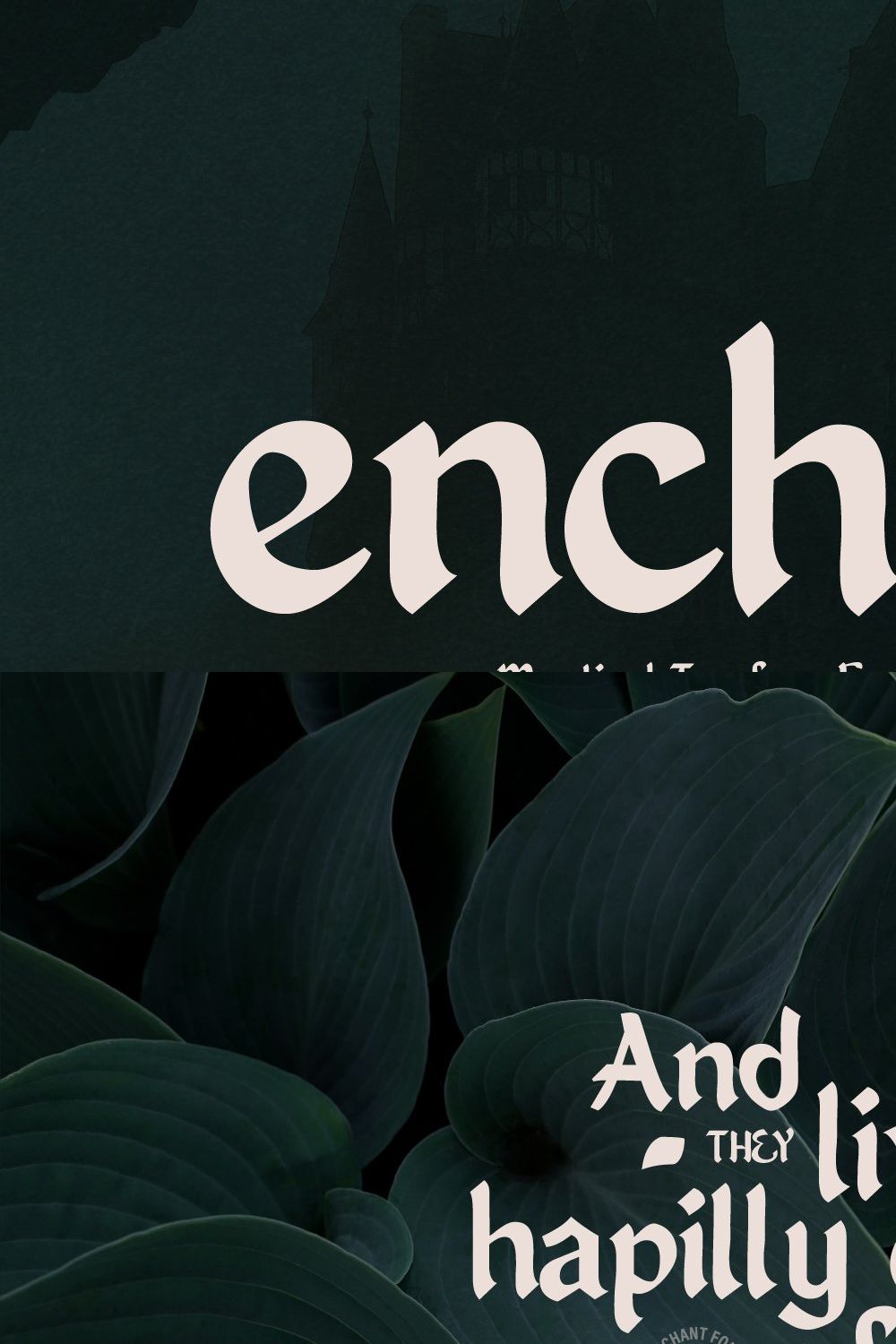 Enchant - Mystical 1600s Typeface pinterest preview image.