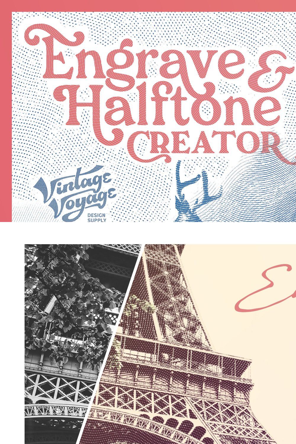 Engrave and Halftone Creator pinterest preview image.