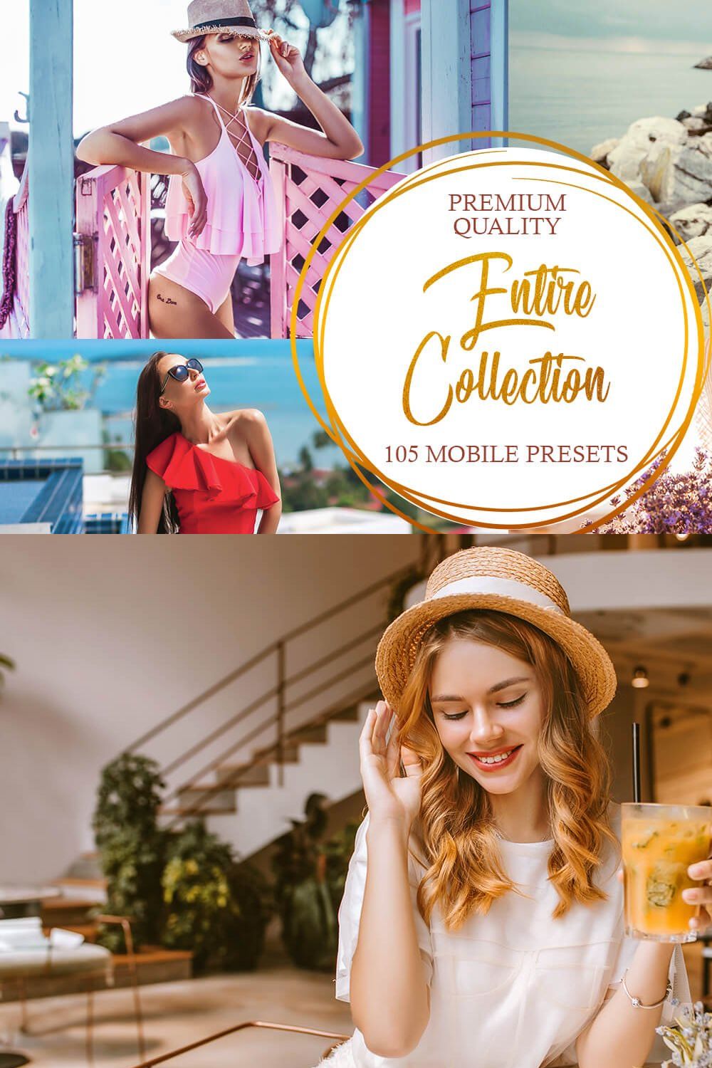 Entire Collection Mobile Presets pinterest preview image.