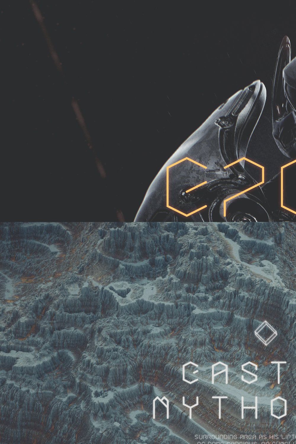 EPBO Scifi Futuristic Font pinterest preview image.