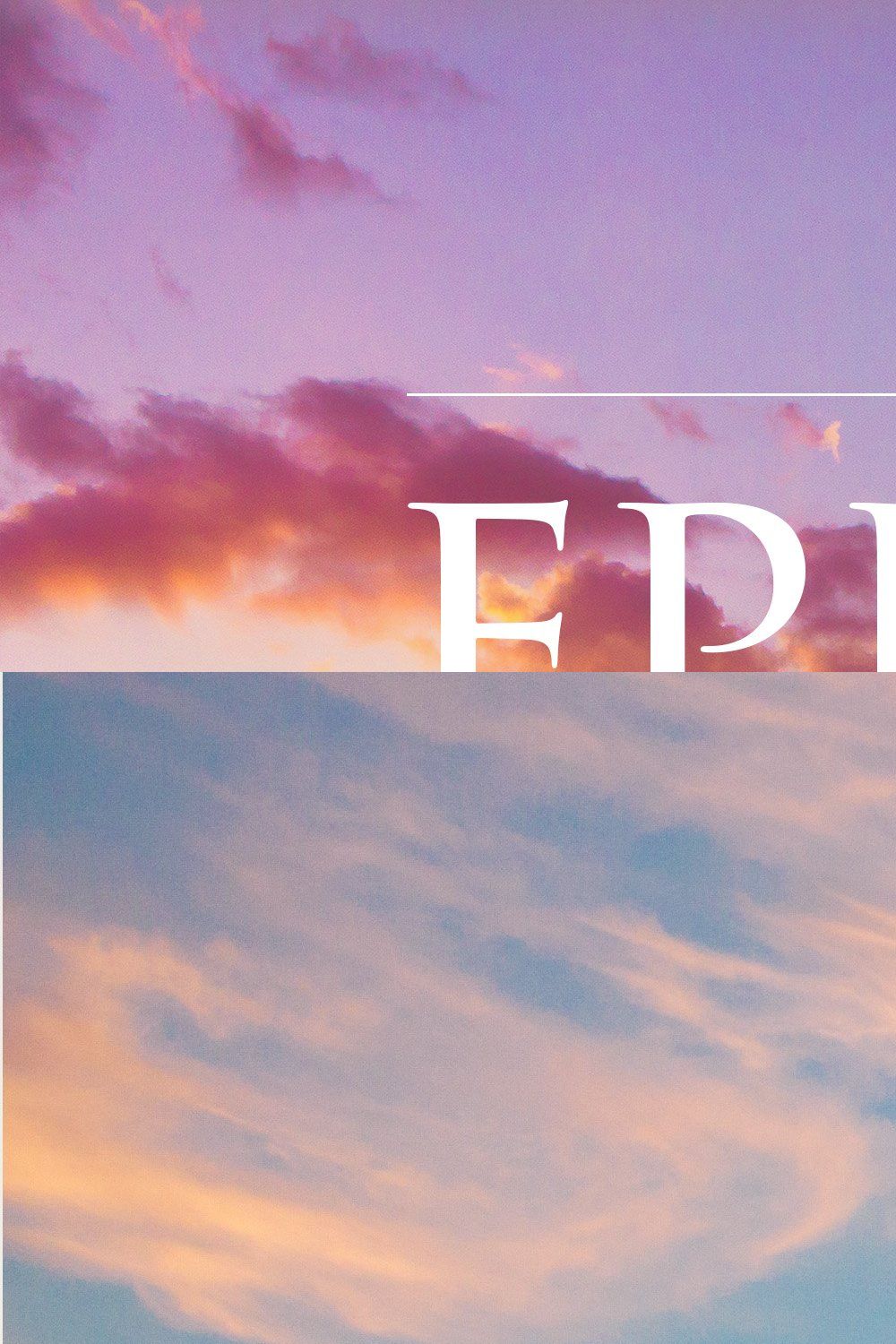 Epic Sunsets Cloud Overlays pinterest preview image.