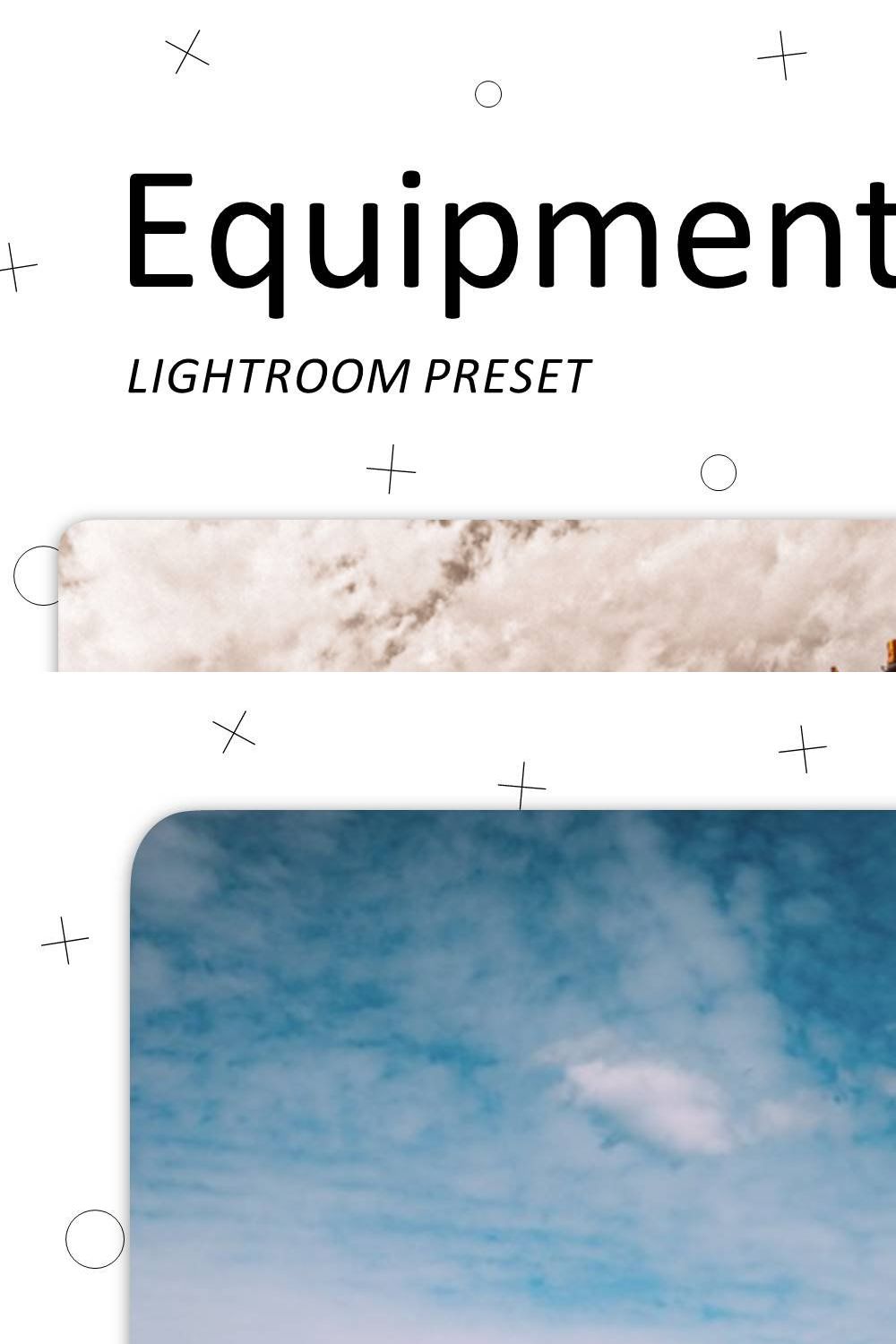 Equipment - Lightroom Presets pinterest preview image.