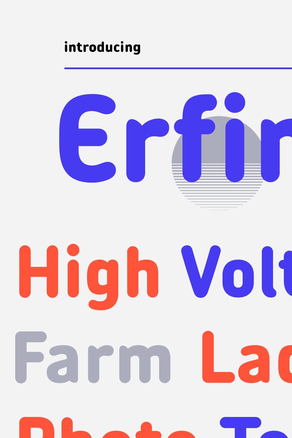 Erfink Sans Display Font pinterest preview image.