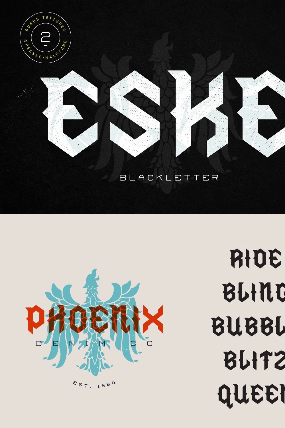 Eske Blackletter  - 50% off! pinterest preview image.