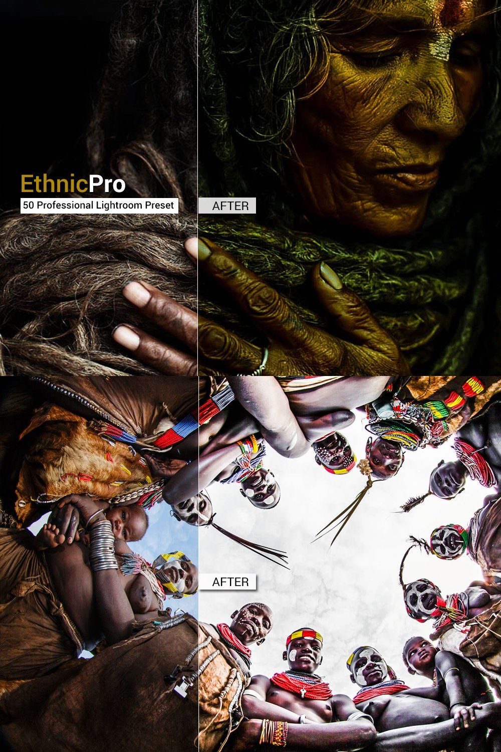 Ethnic Pro Lightroom pinterest preview image.