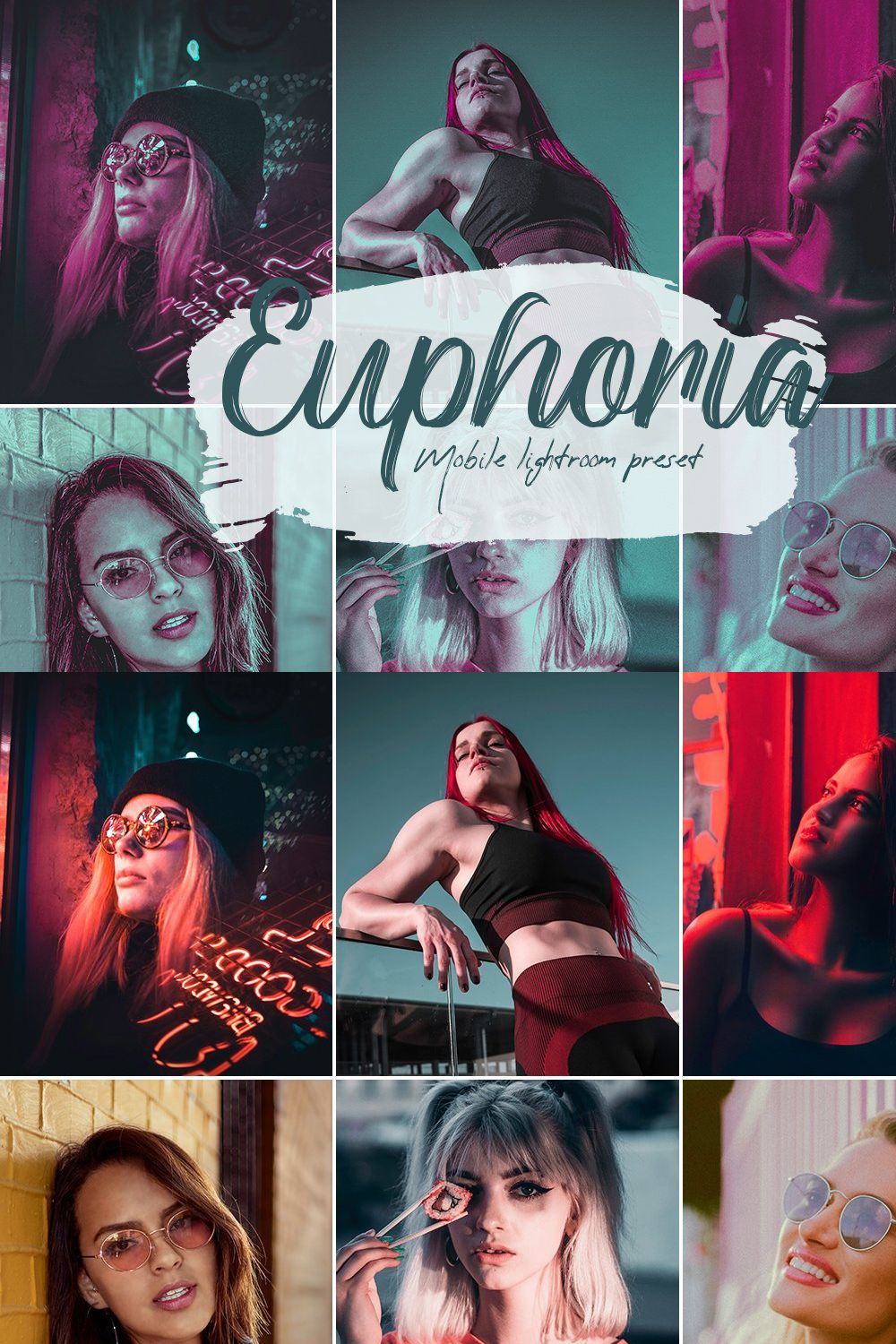 Euphoria Lightroom Presets pinterest preview image.