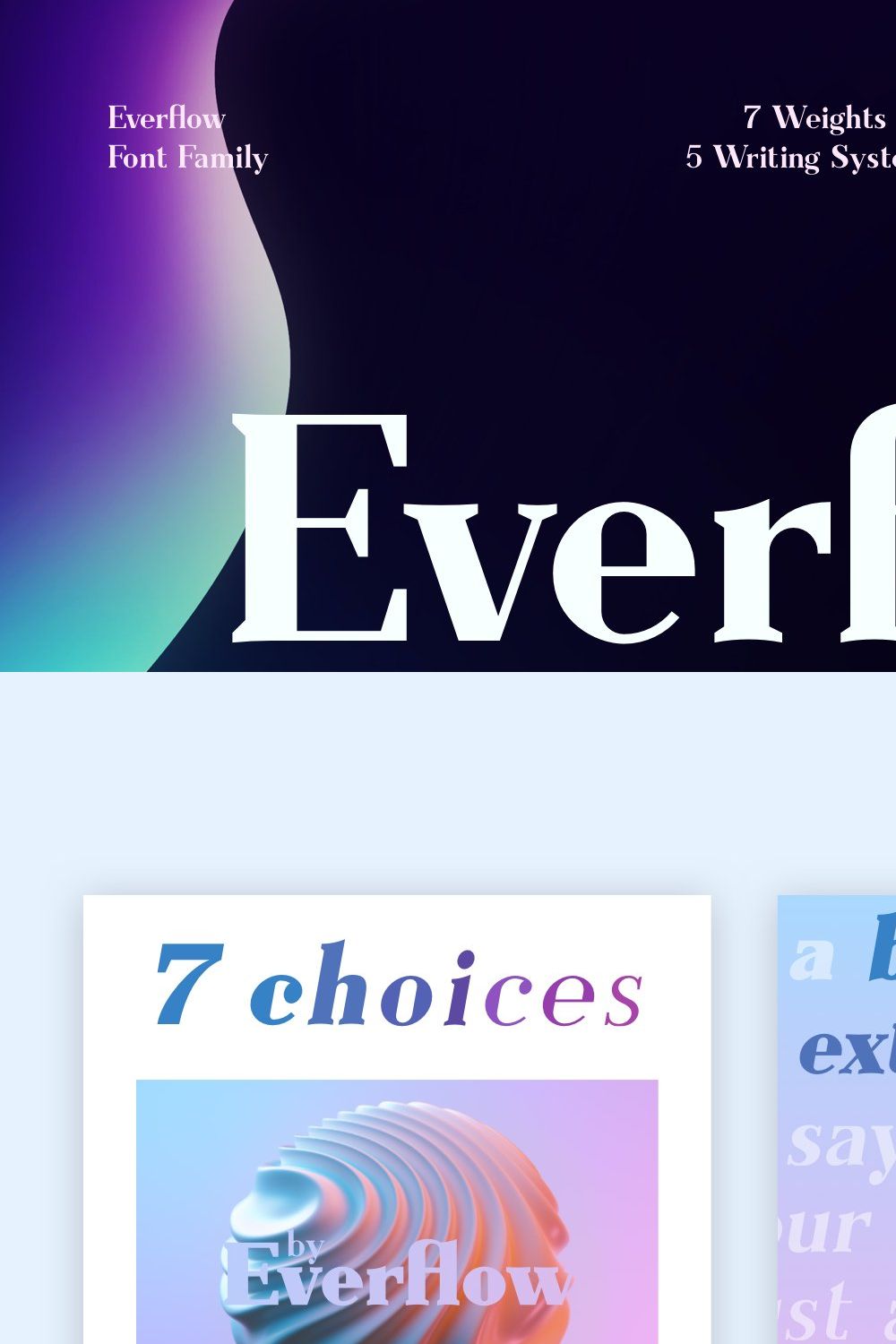 Everflow Typeface Family pinterest preview image.