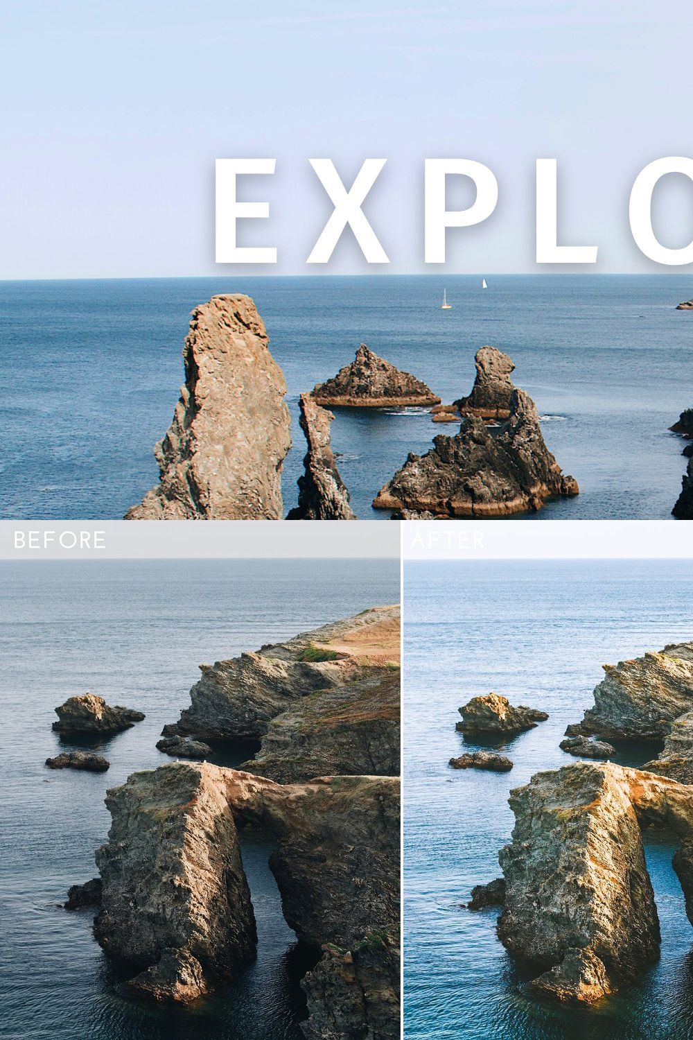 Explorer Lightroom Presets pinterest preview image.