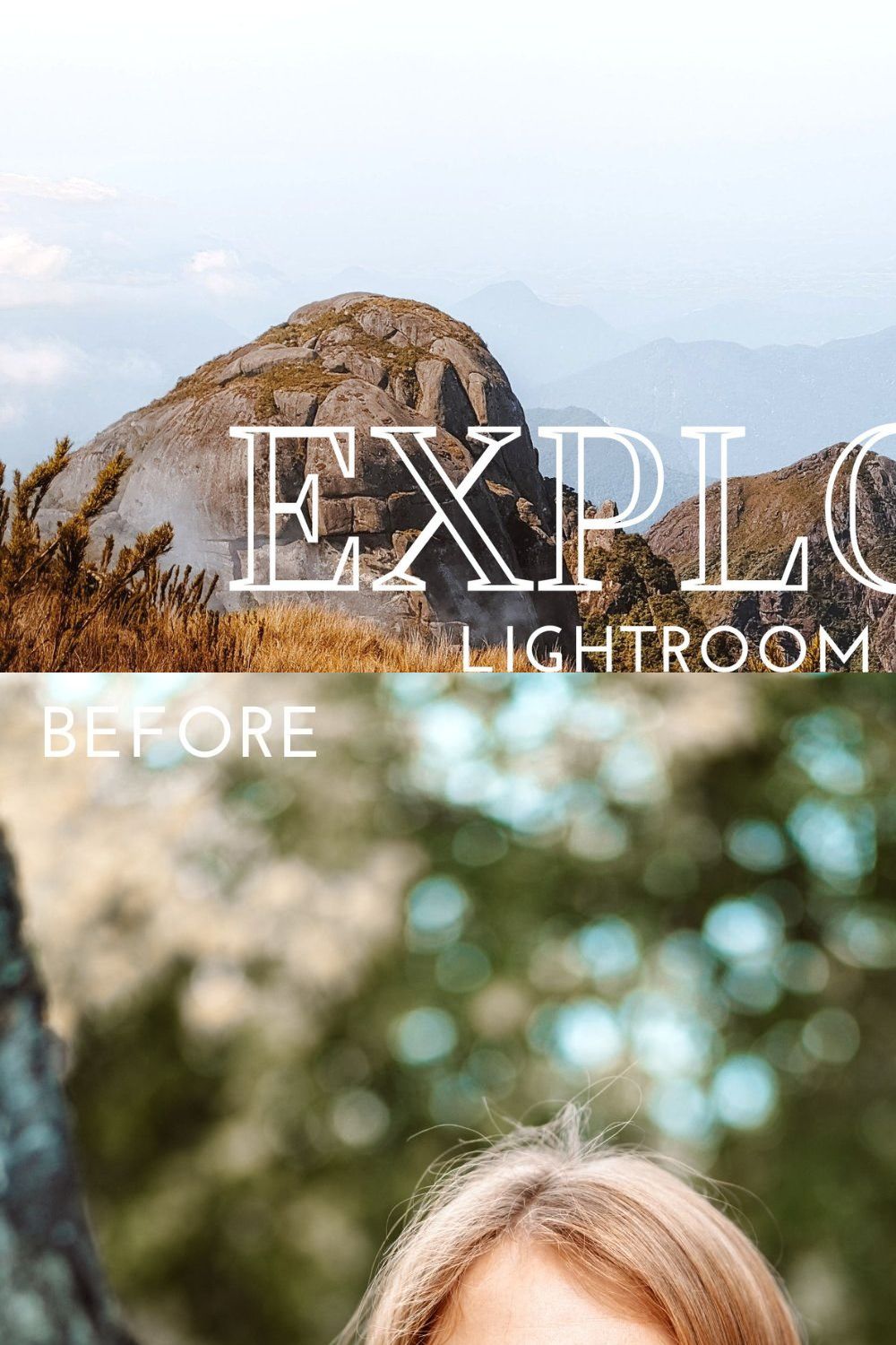 Explorer, Pro Lightroom Presets pinterest preview image.