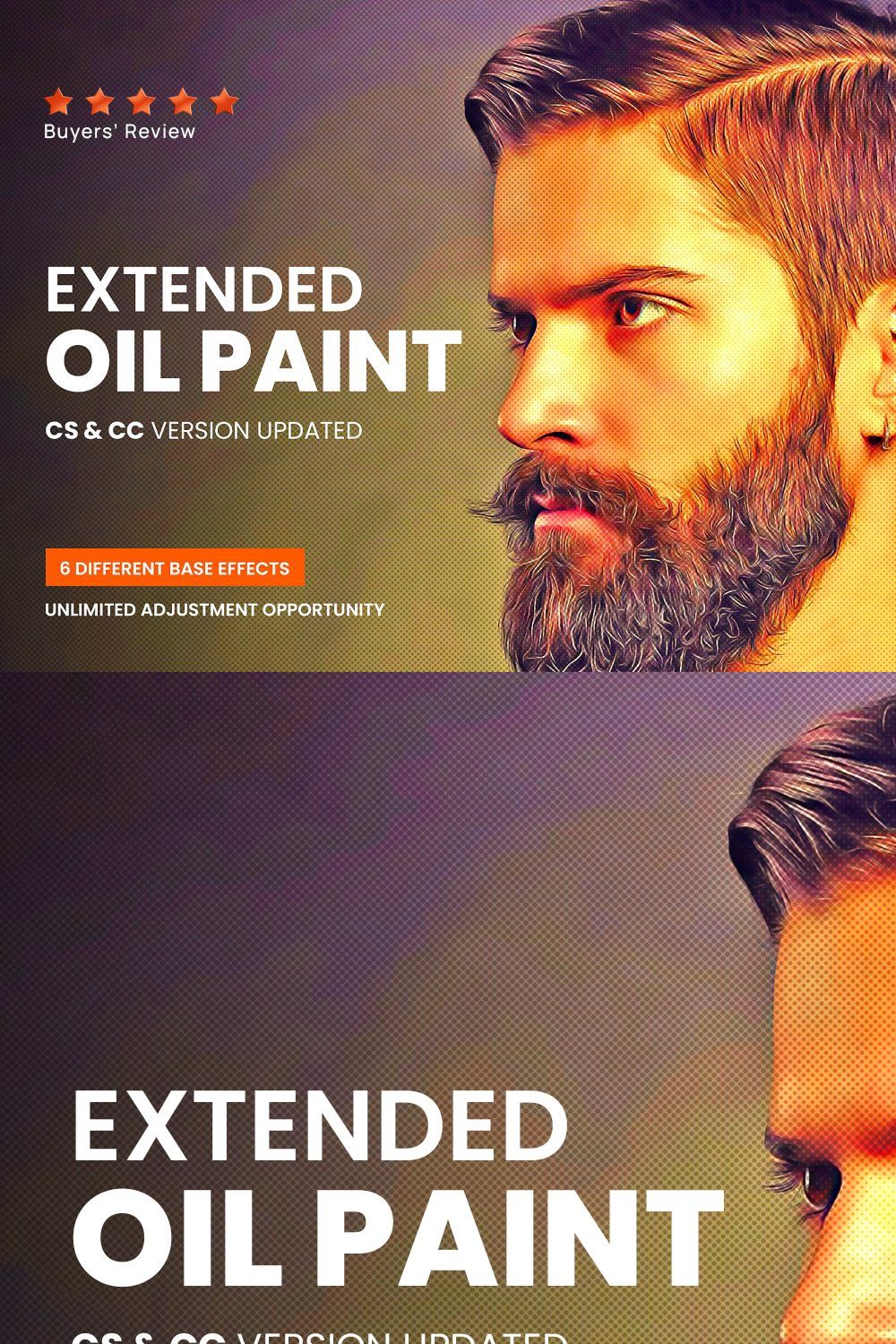 Extended Oil Painting Effect pinterest preview image.