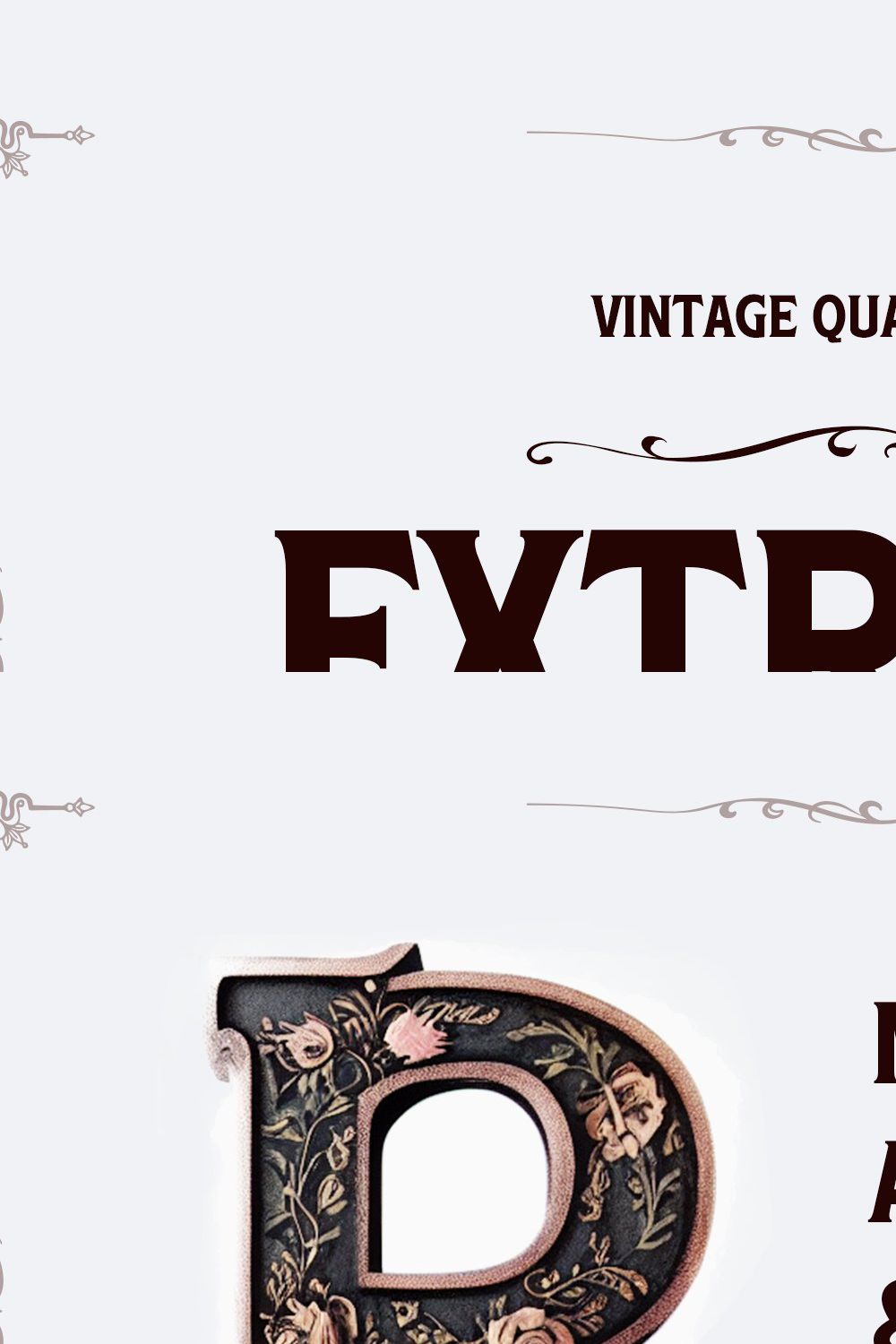 Extra Old – Classic Typefaces + Deco pinterest preview image.