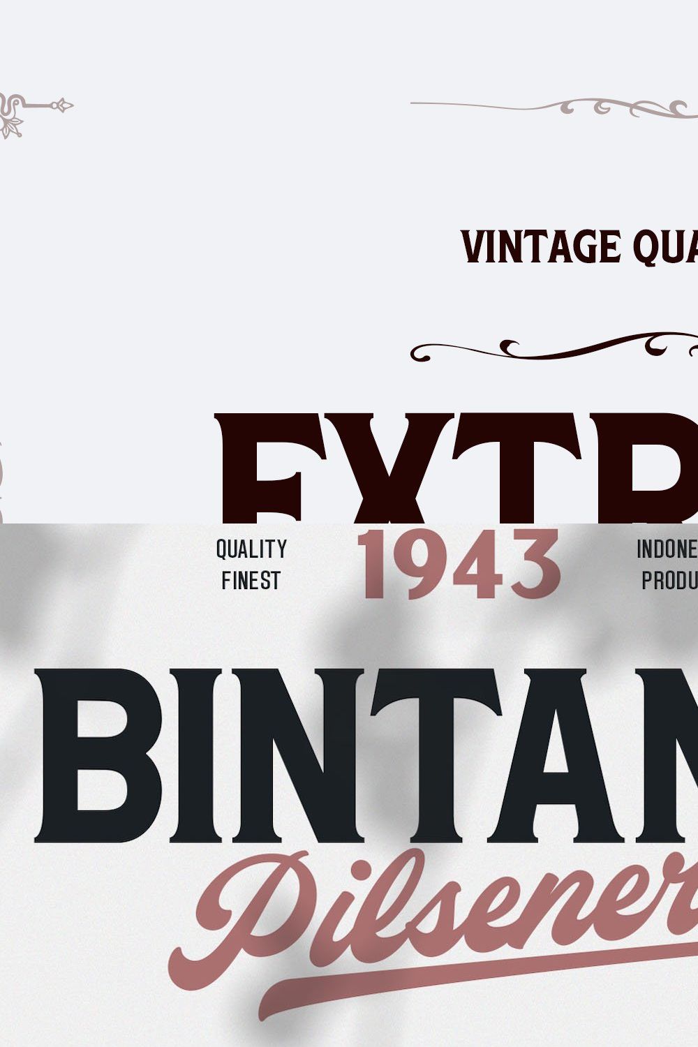 Extra Old — 6 Classic Decor Fonts pinterest preview image.