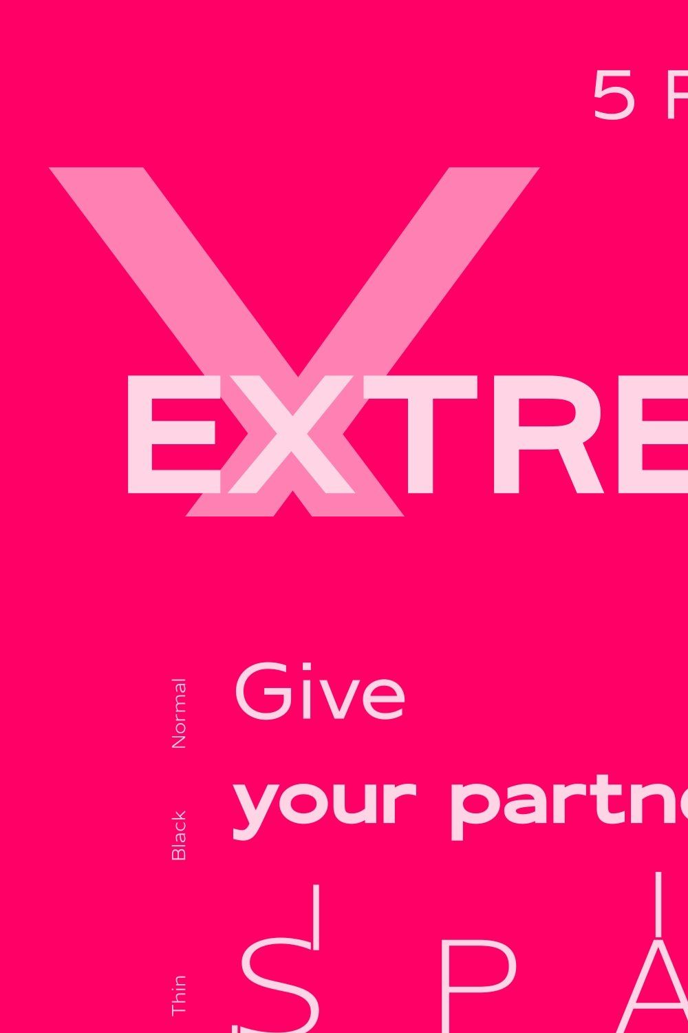 Extrend Modern Clean Sans Serif font pinterest preview image.