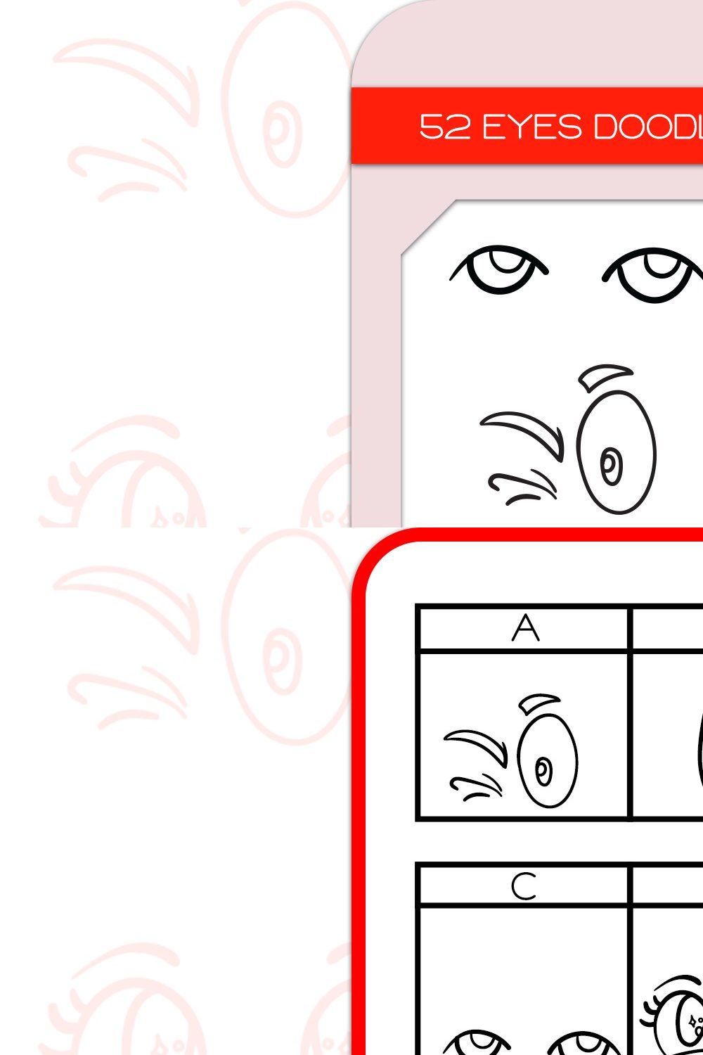 Eyes Doodles - Dingbats Font pinterest preview image.