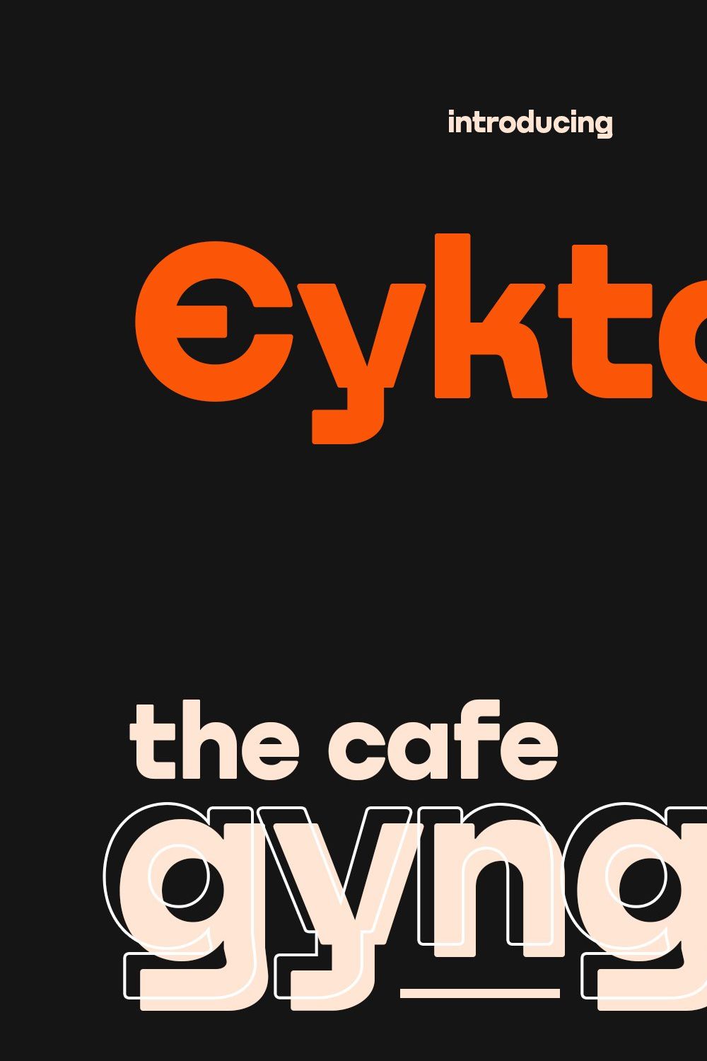 Eyktag Sans Serif Display Font pinterest preview image.