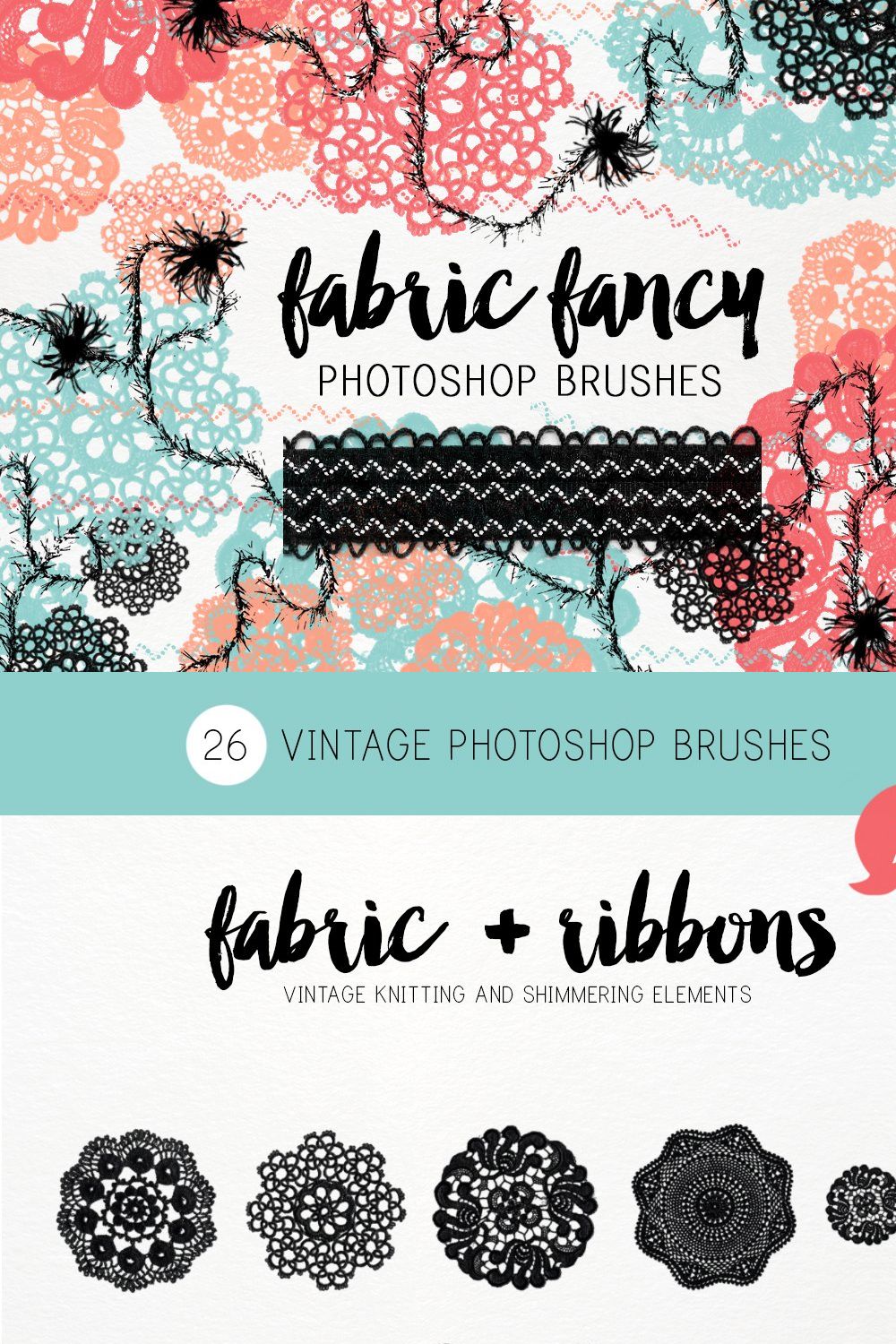 Fabric Fancy photoshop brushes pinterest preview image.