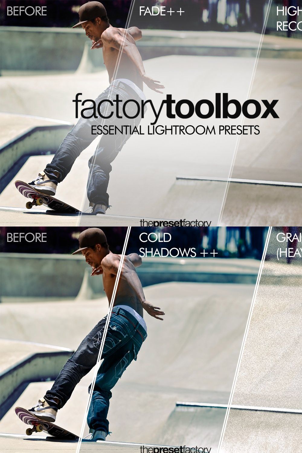 Factory Toolbox - Lightroom Presets pinterest preview image.