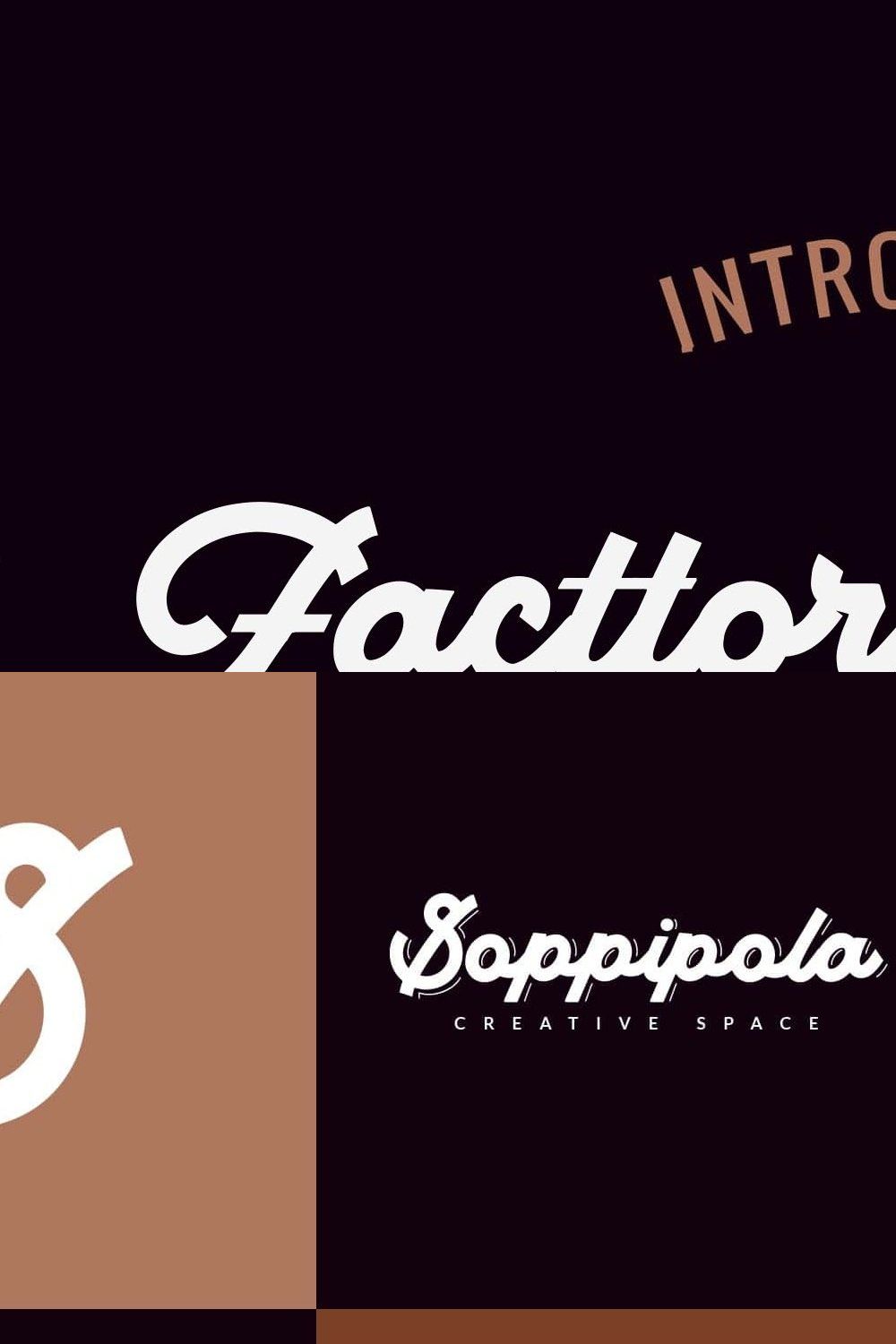 Facttoria Script pinterest preview image.