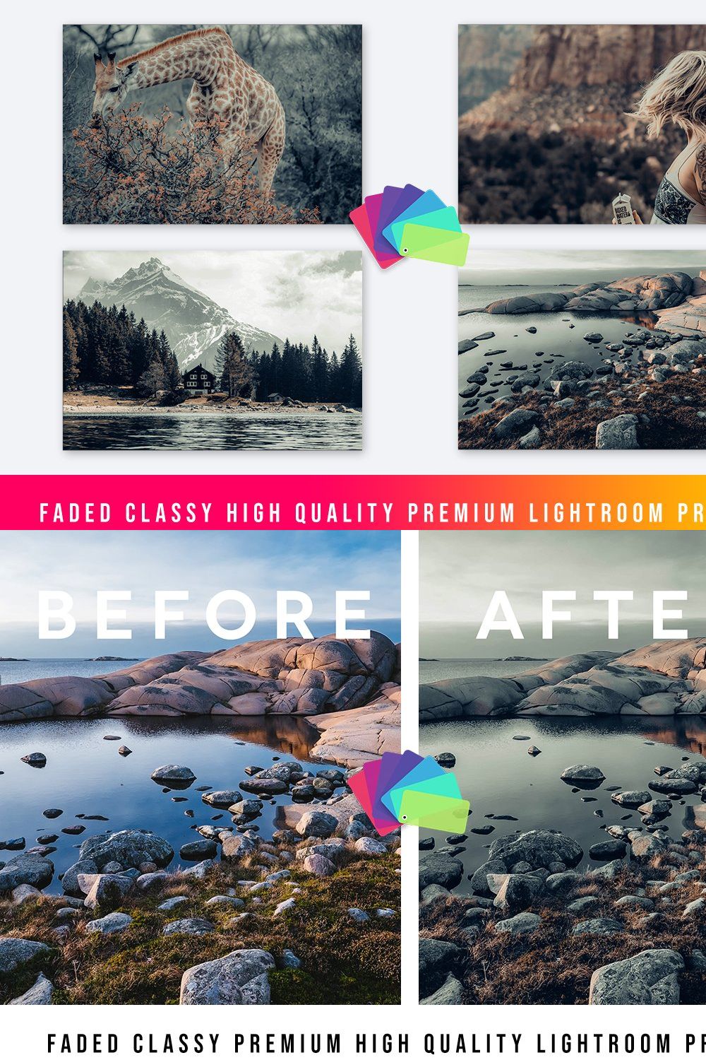 Faded Classy Lightroom + Capture One pinterest preview image.