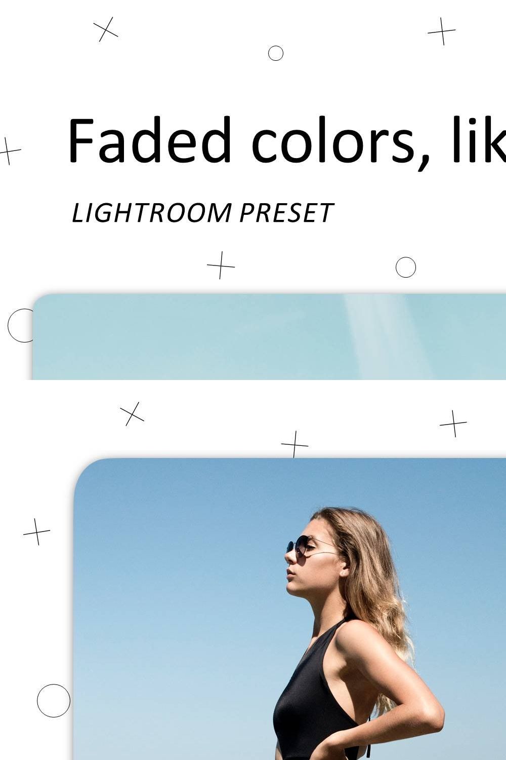 Faded colors - Lightroom Presets pinterest preview image.