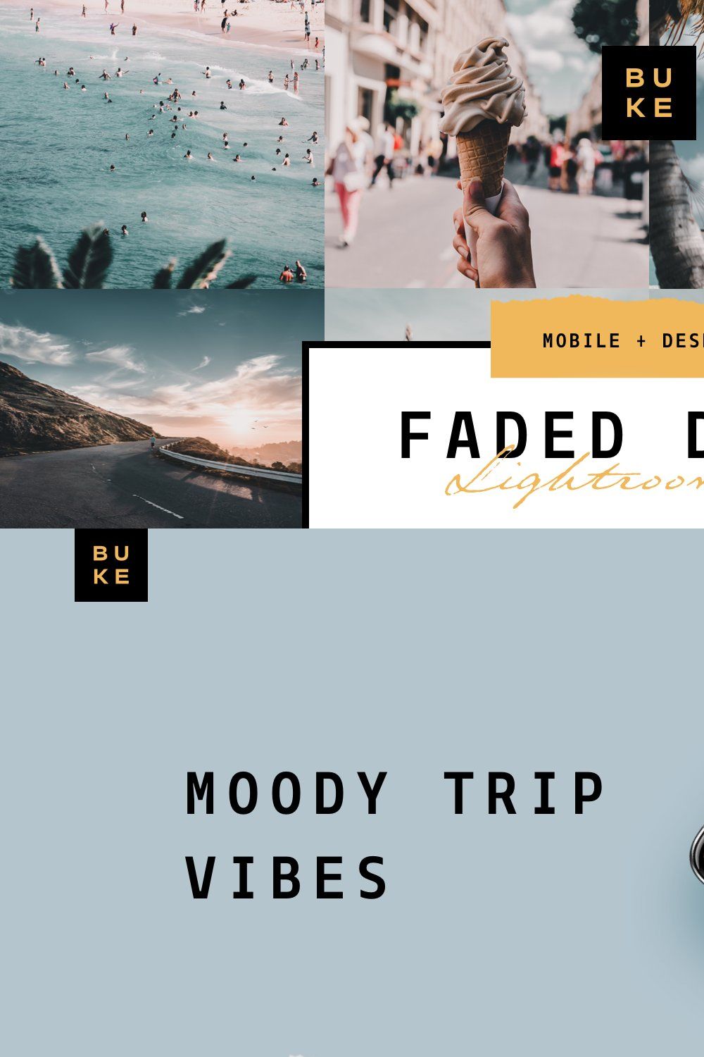 Faded Dream Lightroom Preset pinterest preview image.