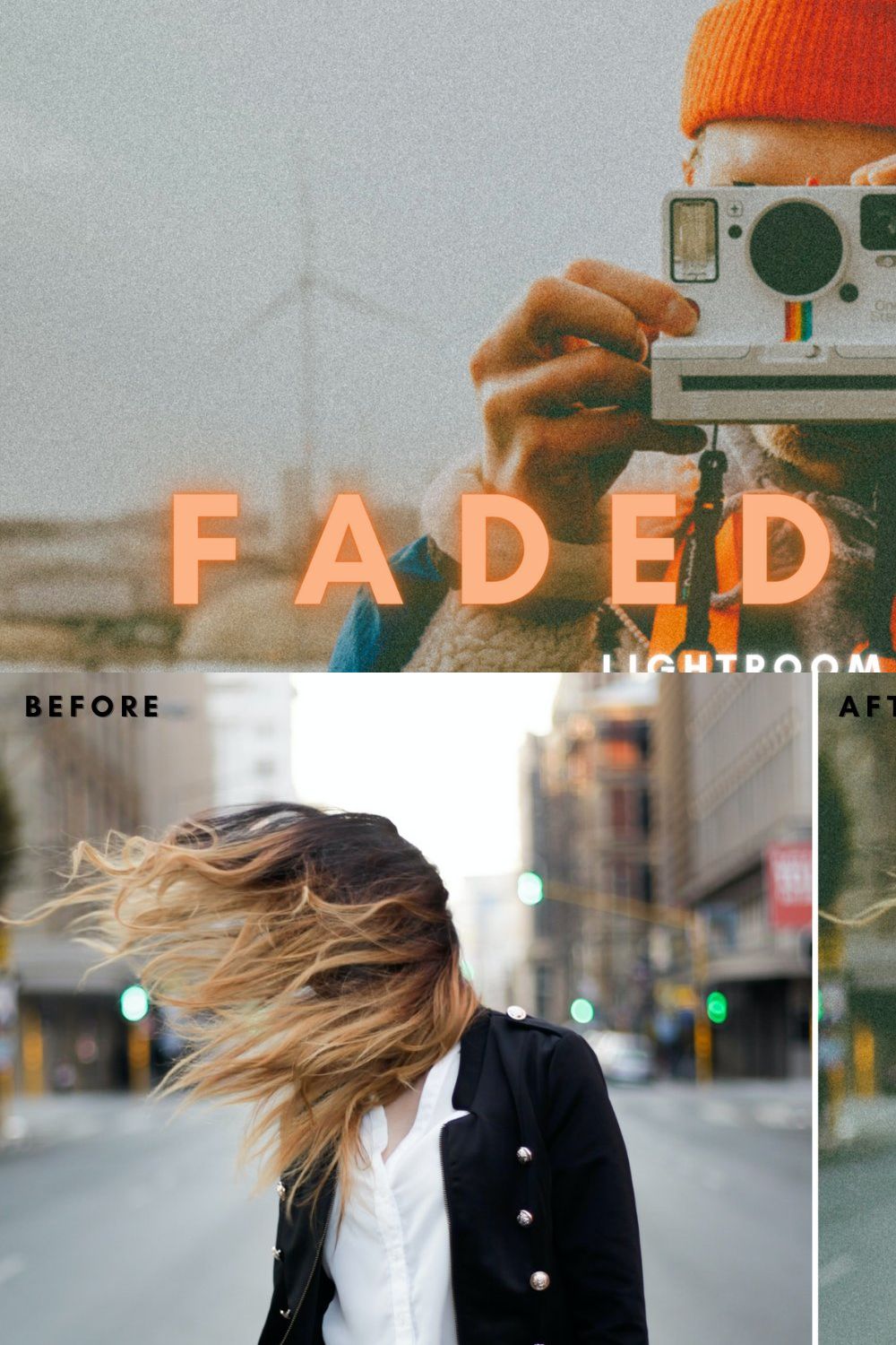 Faded Film Lightroom Presets pinterest preview image.