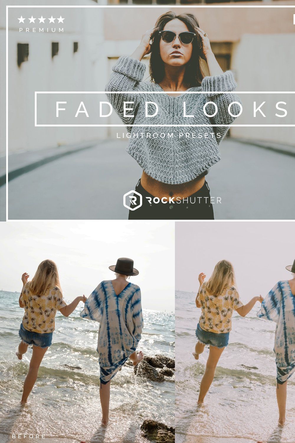 Faded Looks Lightroom Presets pinterest preview image.