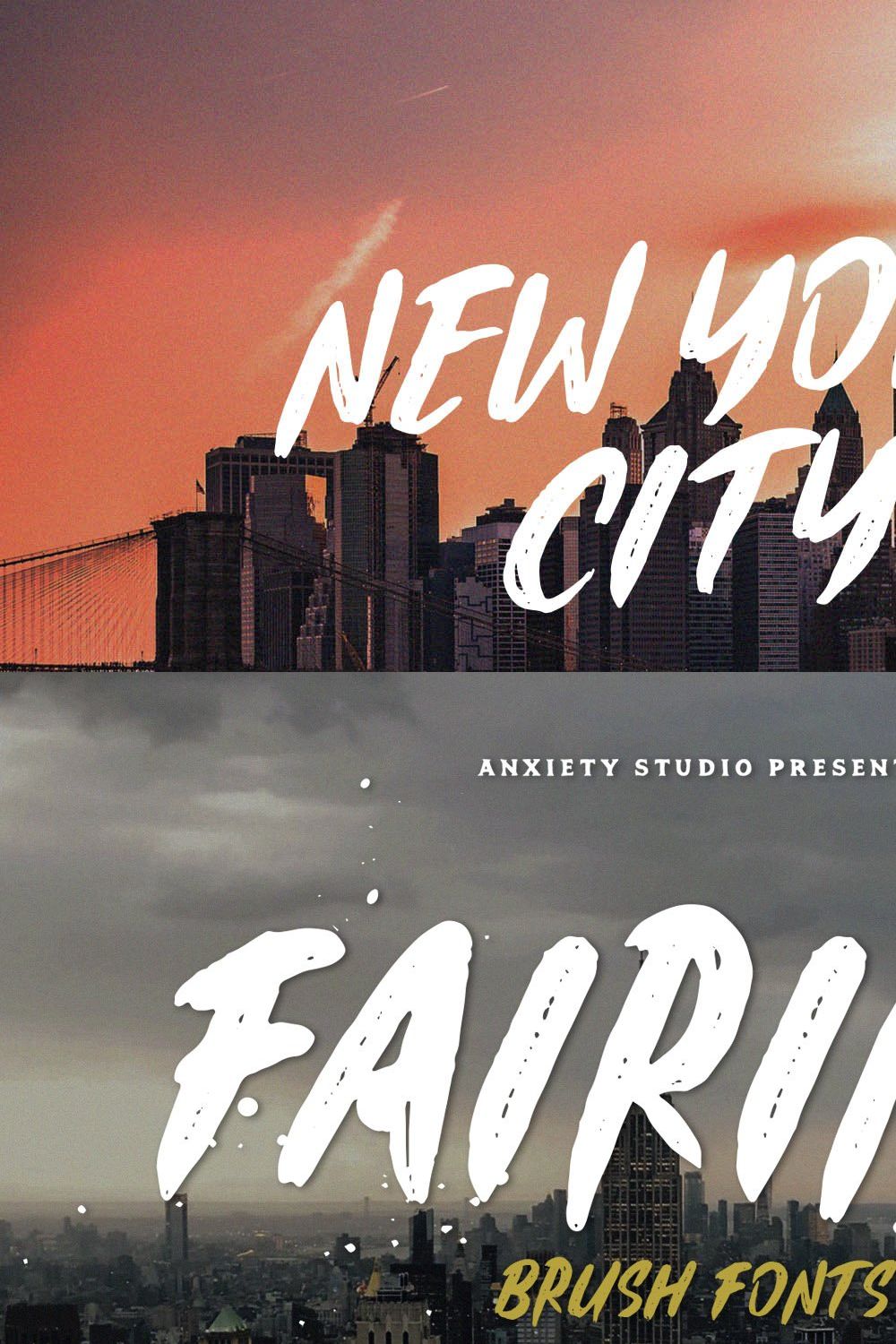 Fairing Brush Fonts 30% OFF pinterest preview image.