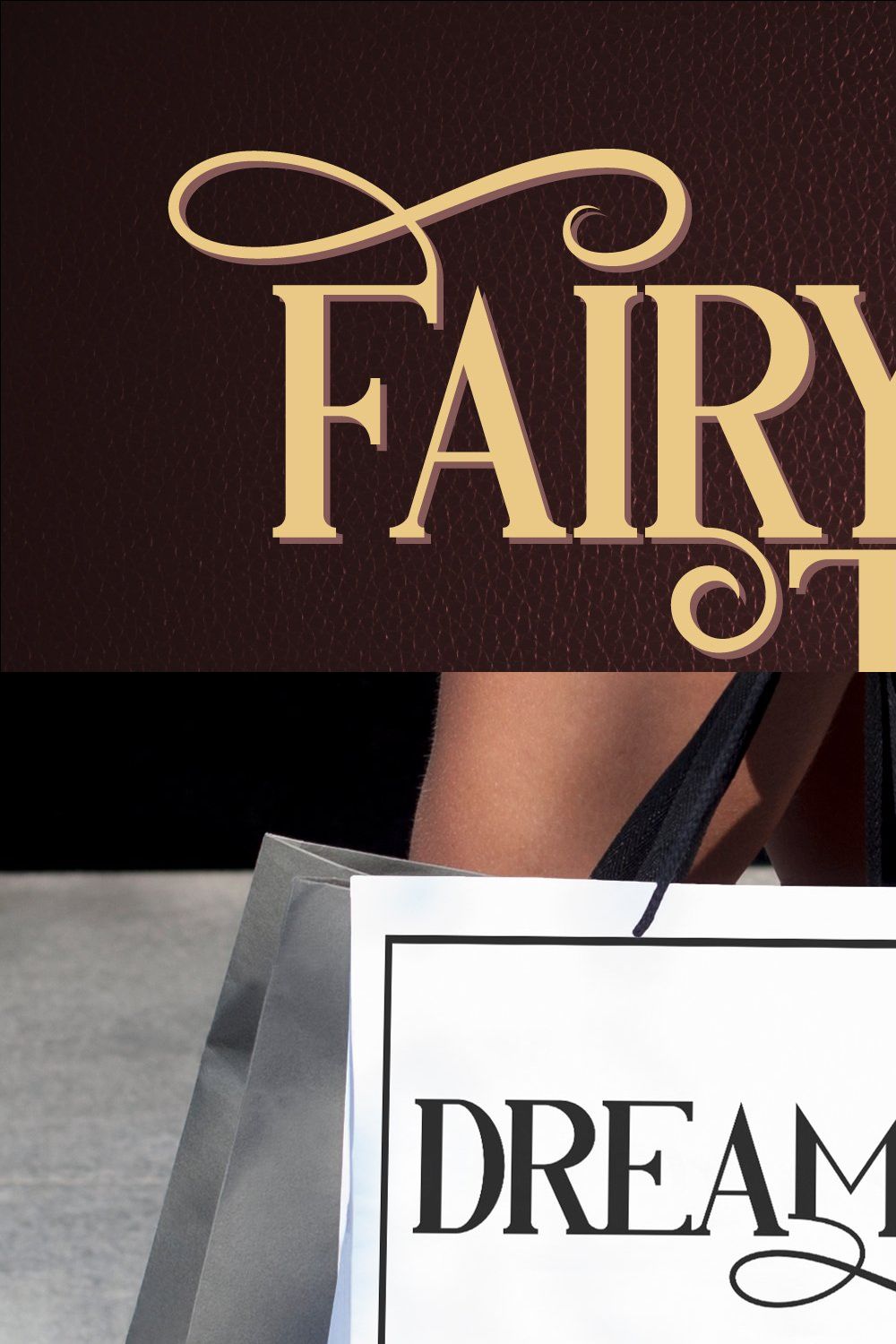 Fairy Tale Typeface pinterest preview image.