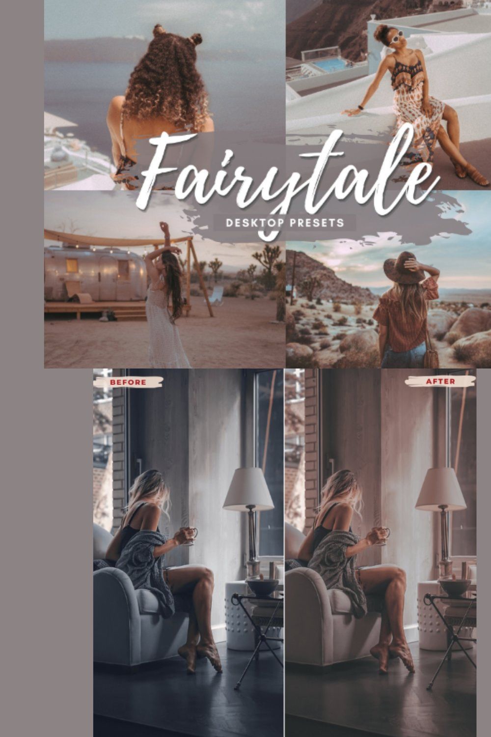 FAIRYTALE Desktop Lightroom Presets pinterest preview image.