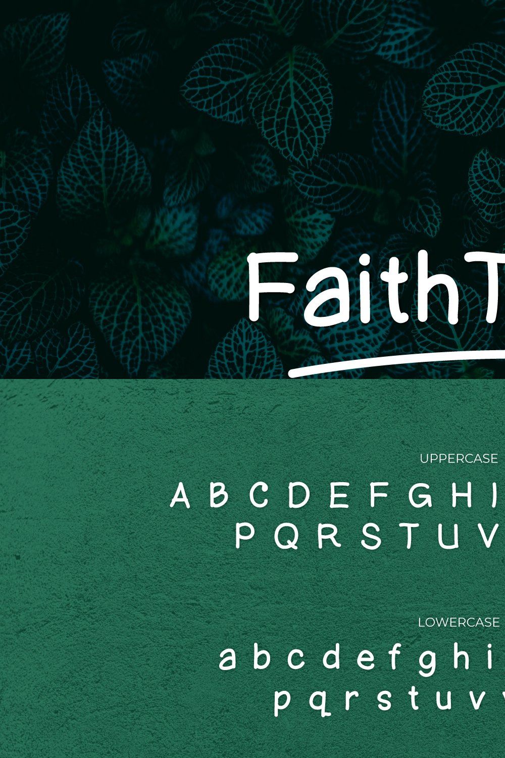 Faith Tree a Handwritten Font pinterest preview image.