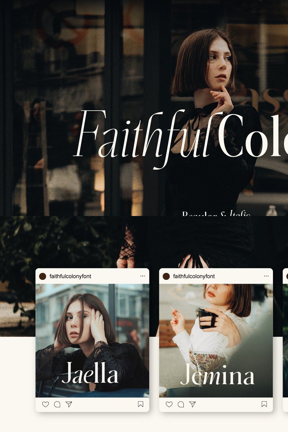 Faithful Colony - Elegant Serif pinterest preview image.