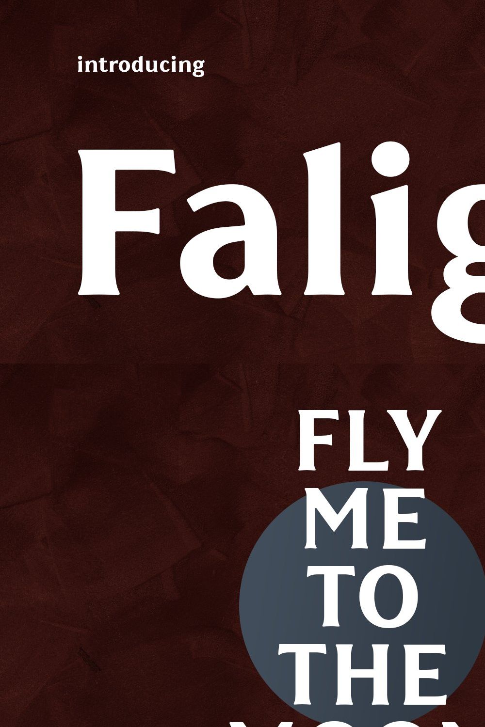 Falige Serif Display Font pinterest preview image.