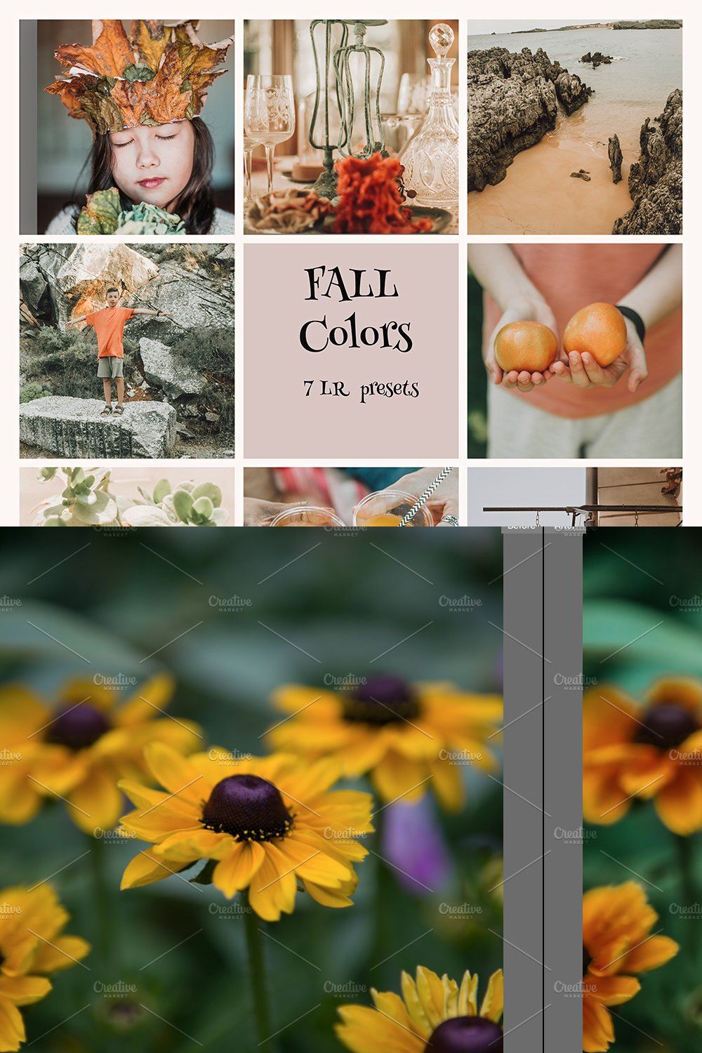 FALL COLORS Mobile Lightrom presets pinterest preview image.