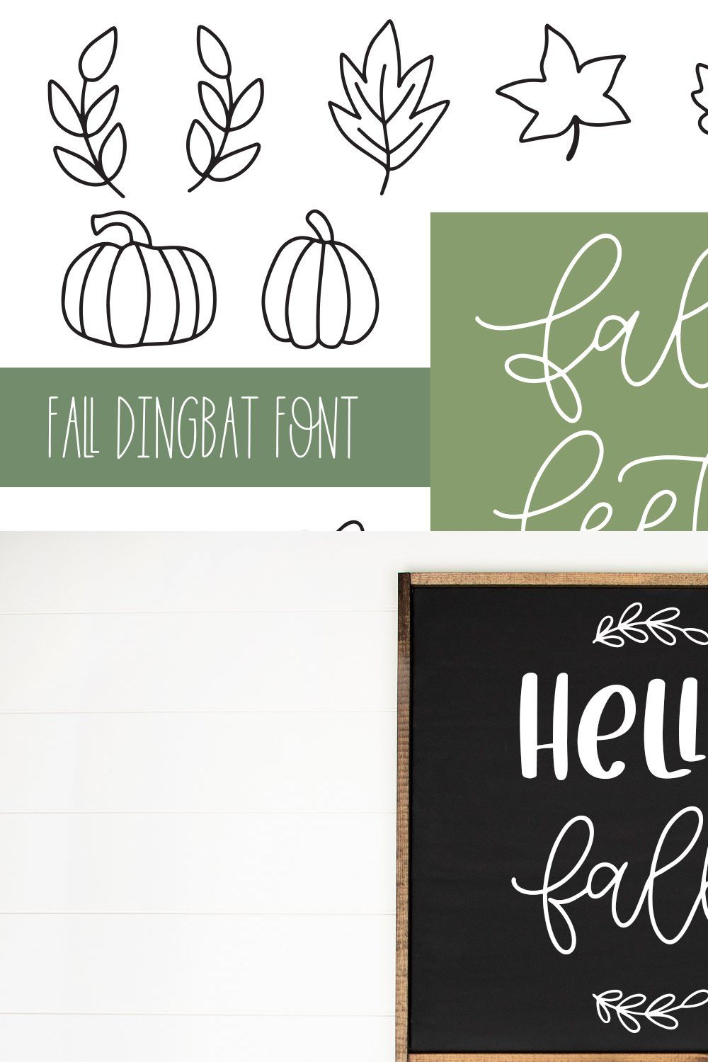 Fall Feels, Dingbat Font pinterest preview image.