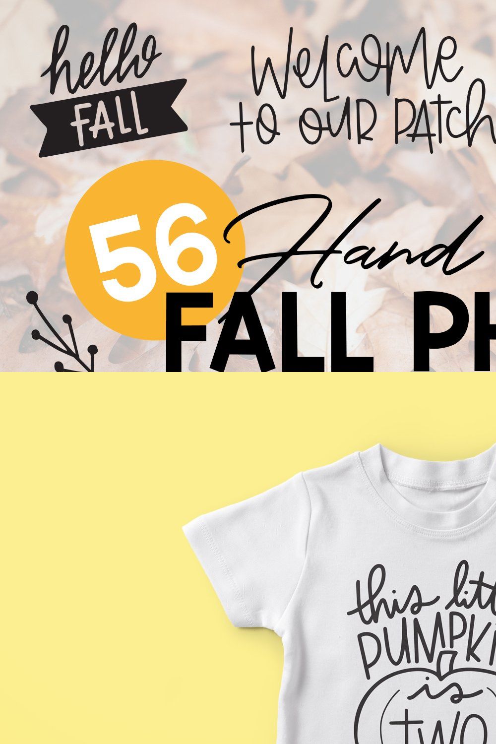 Fall Phrases Font pinterest preview image.