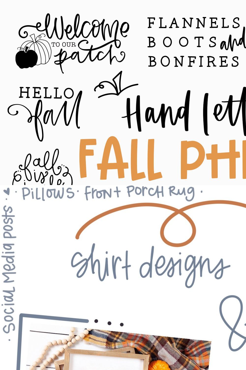 Fall Phrases Symbol Font Volume 2 pinterest preview image.