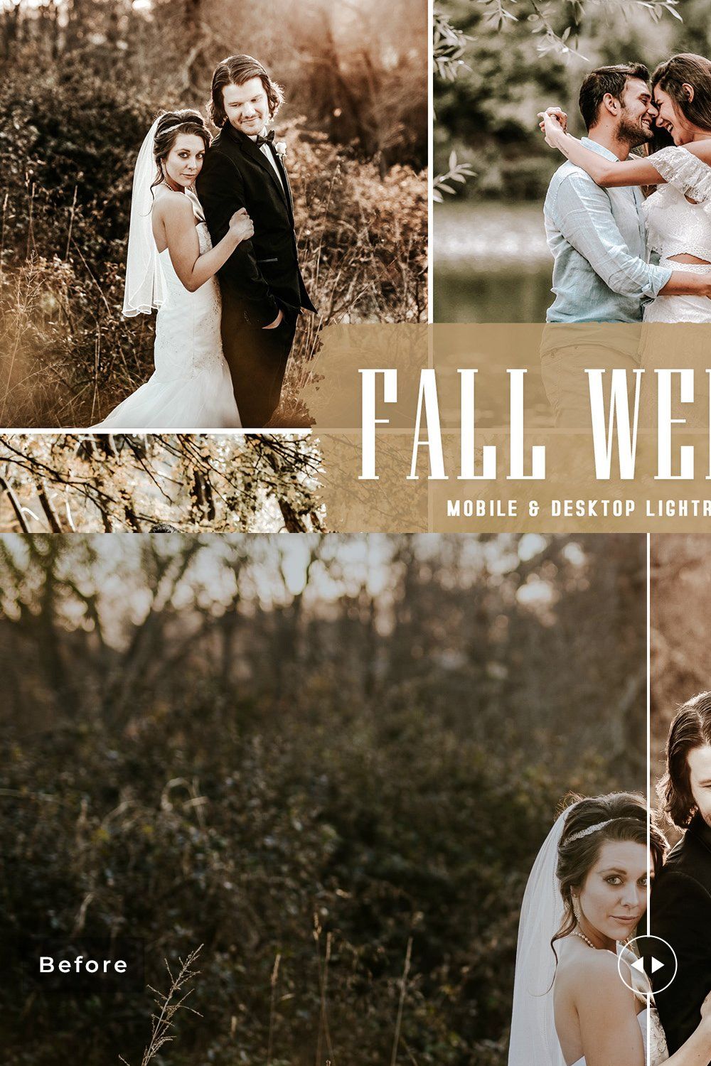 Fall Wedding Pro Lightroom Presets pinterest preview image.
