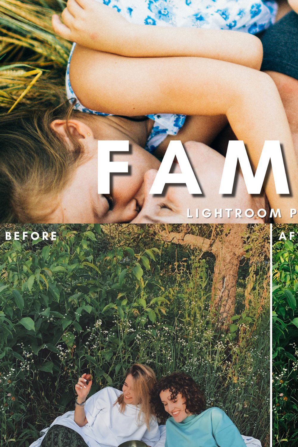 Family Lightroom Presets XMP, DNG pinterest preview image.