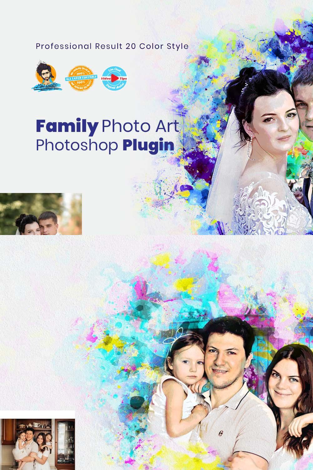 Family Photo Art Plugin pinterest preview image.