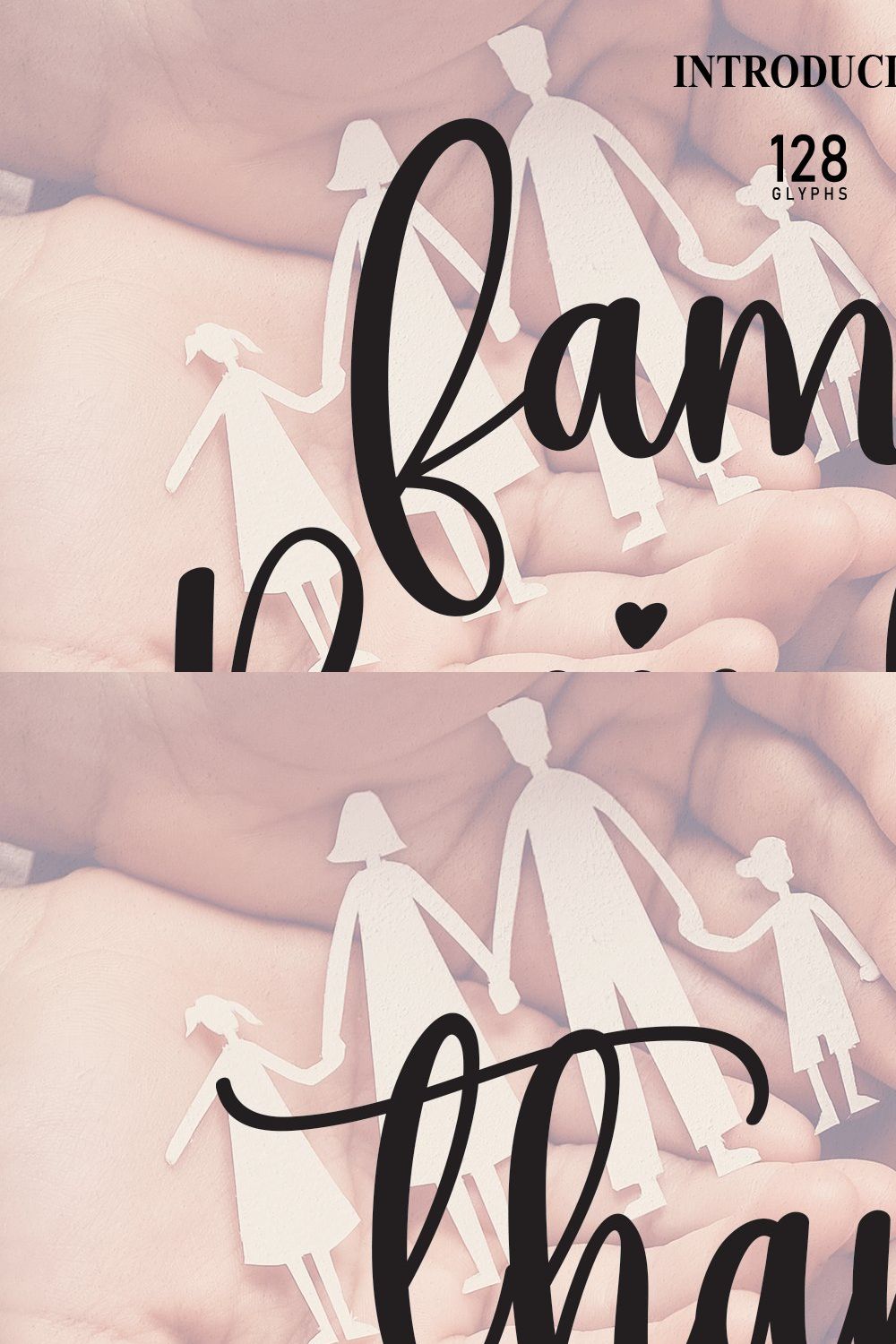 Family Rainbow | Script Font pinterest preview image.