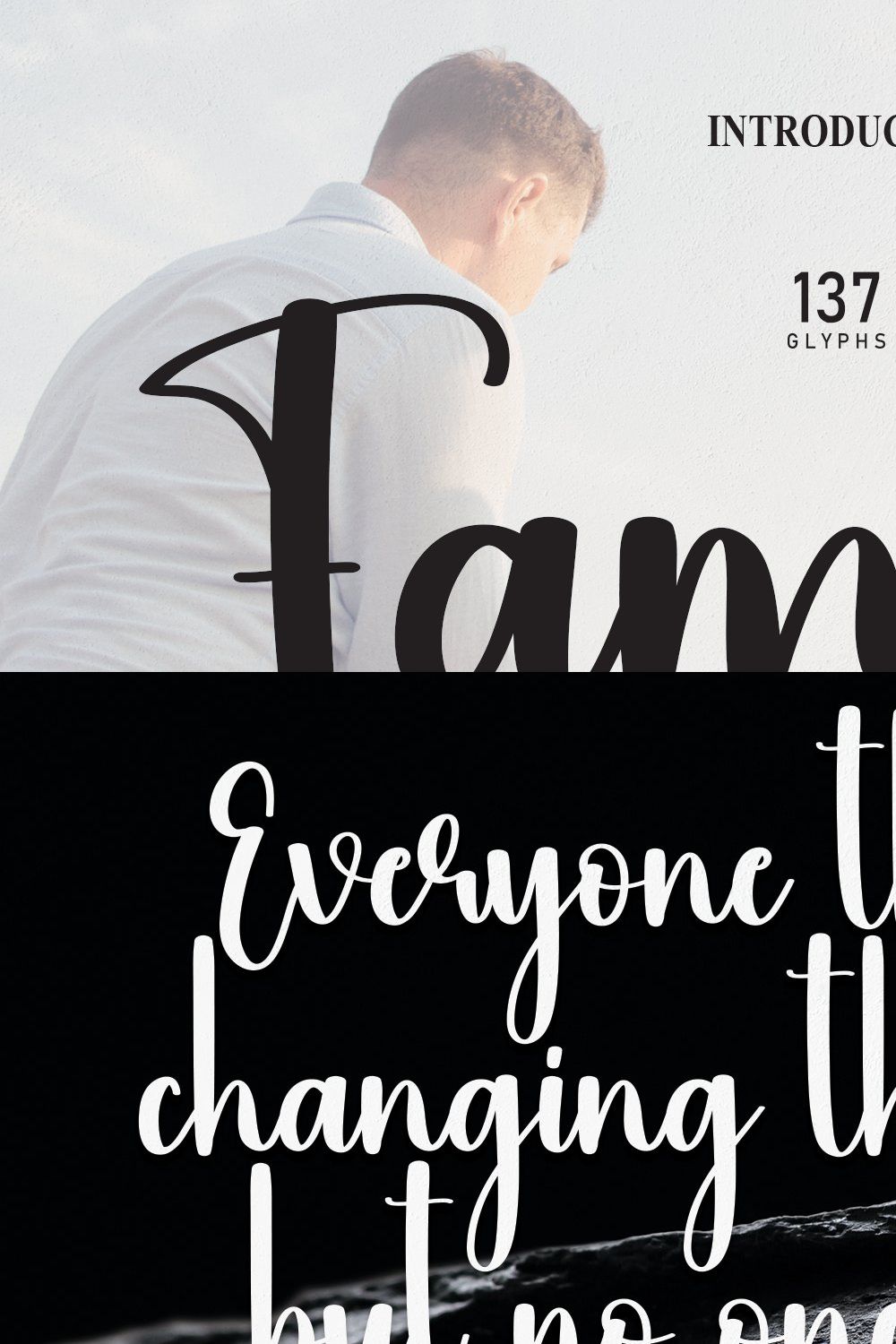 Family | Script Font pinterest preview image.