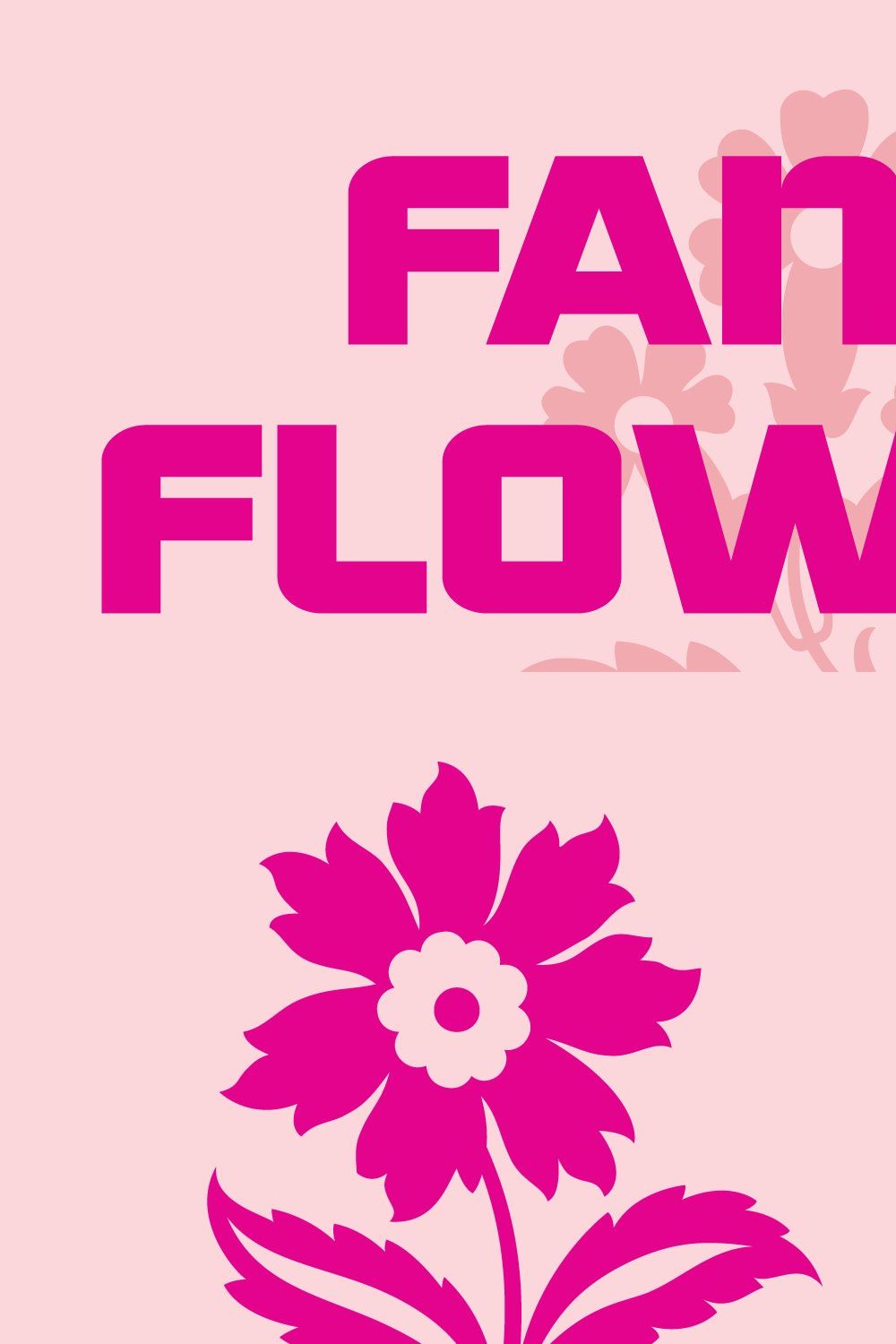 Fancy Flowers Font pinterest preview image.